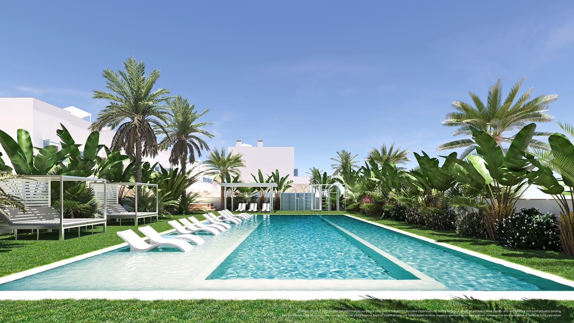 Living area in 2-bedroom bungalow, Torre de la Horadada