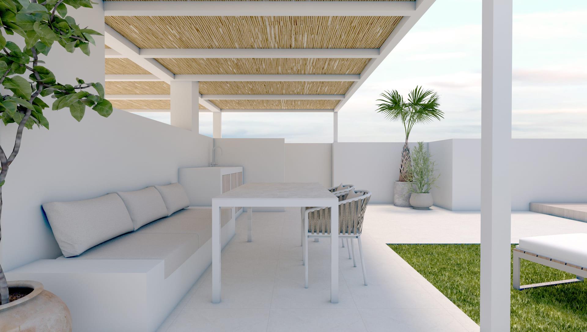 Exterior facade of new-build block, Torre de la Horadada