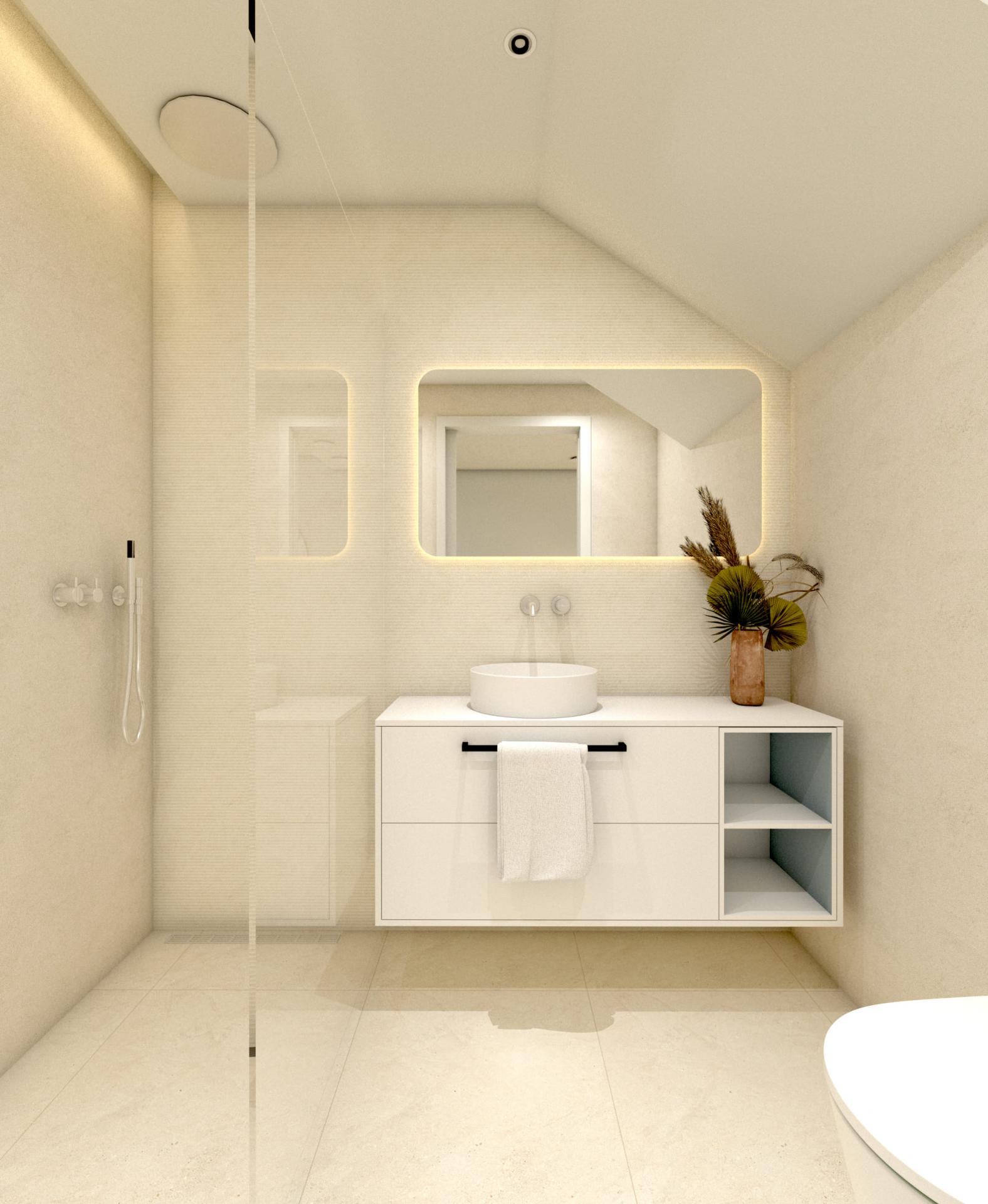 Bathroom vanity unit in new-build bungalow, Torre de la Horadada
