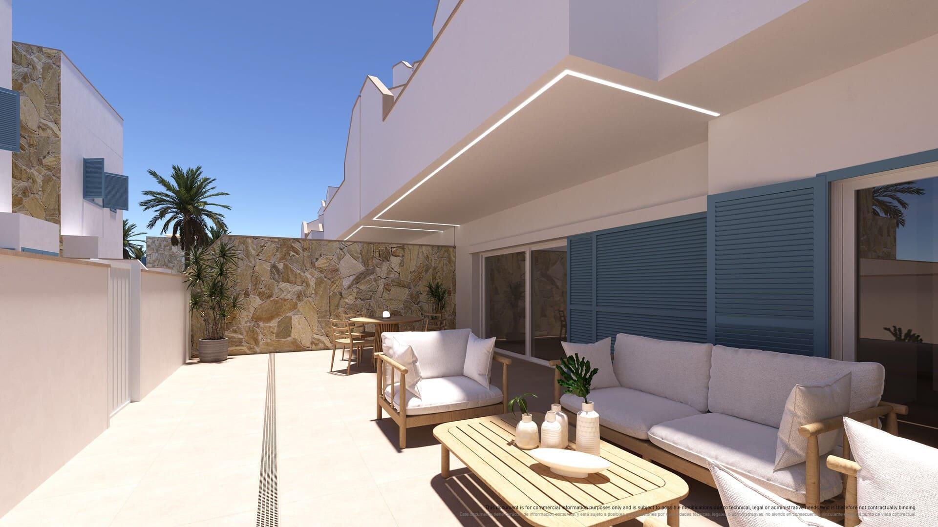 Bedroom with porcelain floor, new-build bungalow Torre de la Horadada