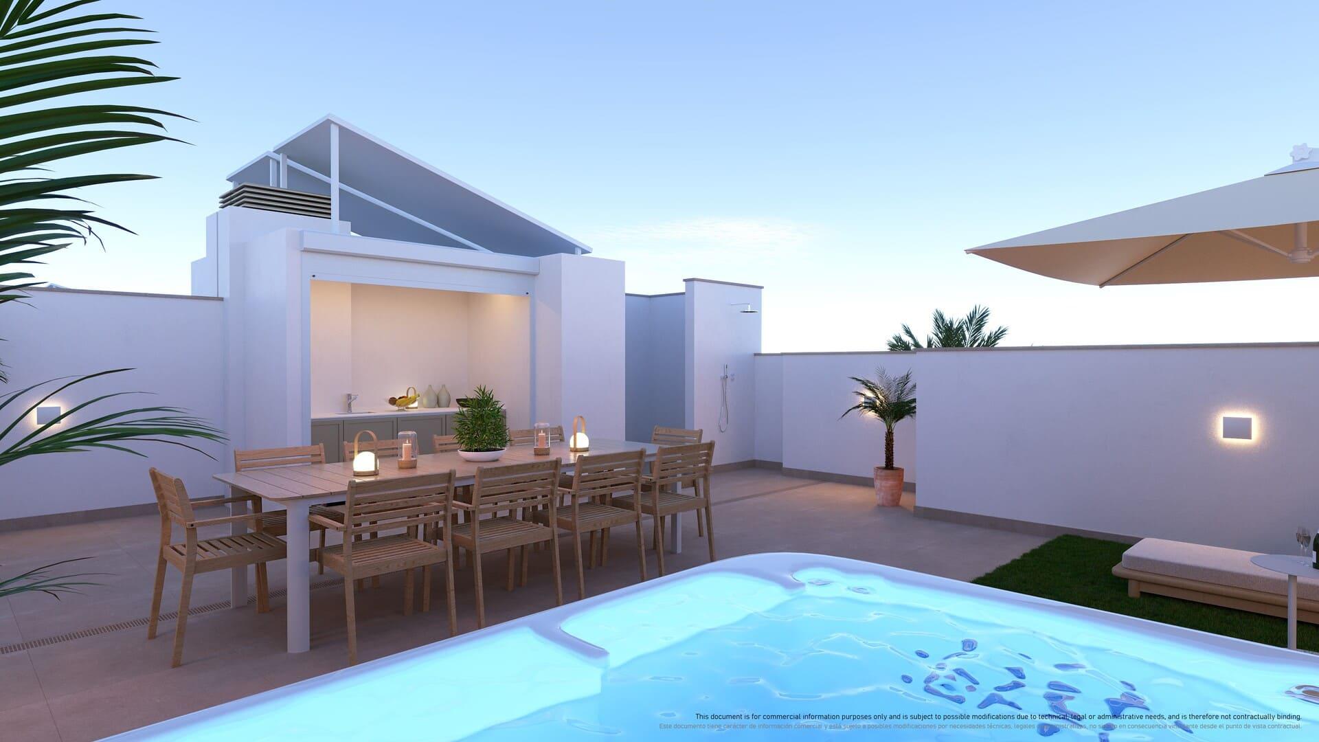 Development pool surrounded by landscaping, Torre de la Horadada