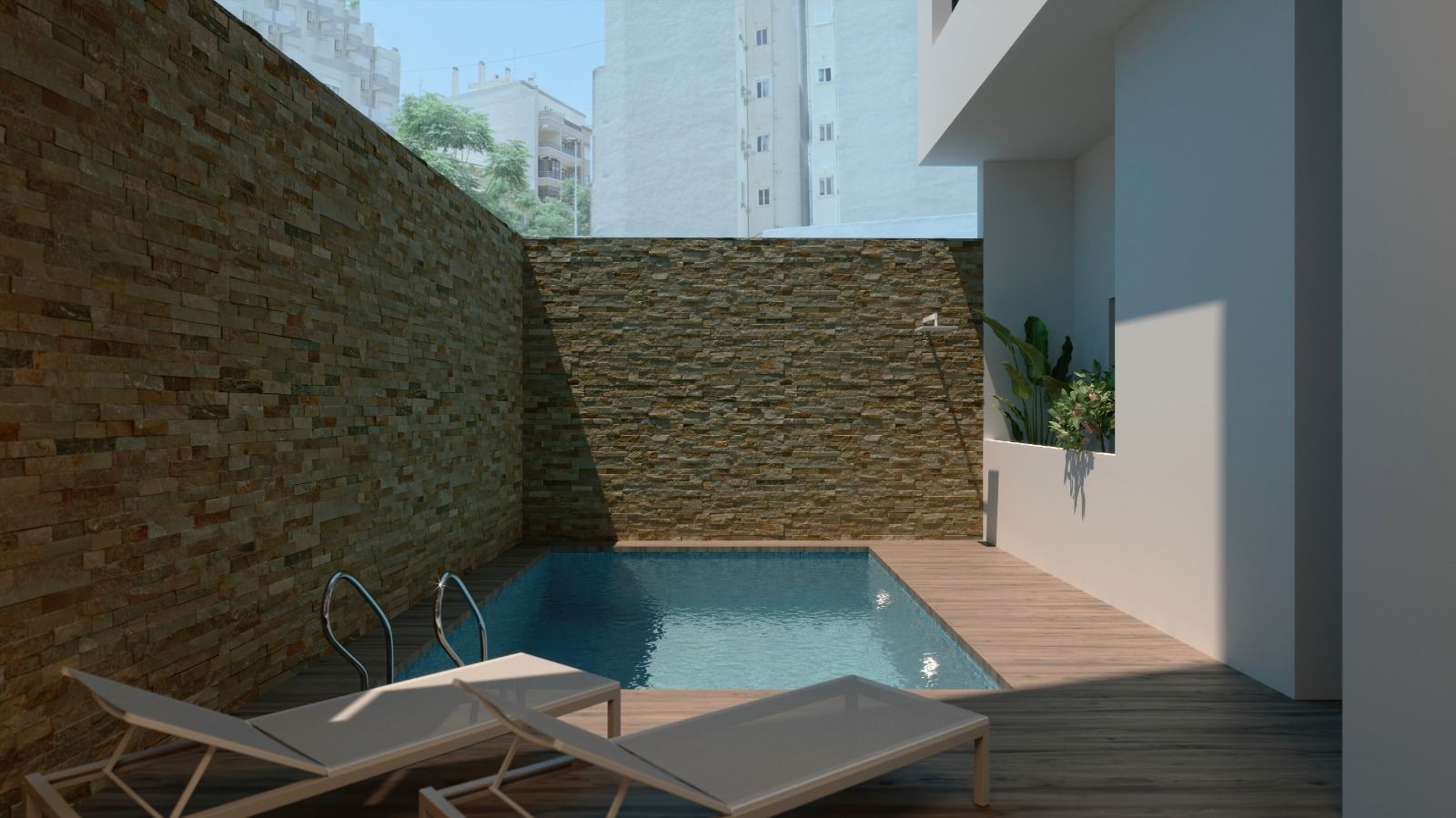 Bathroom with walk-in shower in 2-bedroom apartment, Torrevieja