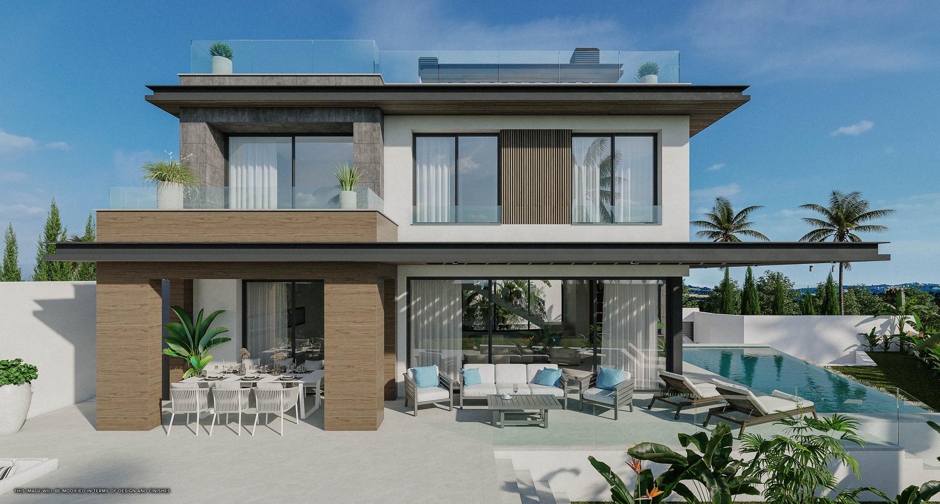 Living area in 3-bedroom new-build villa, Riviera del Sol, Mijas