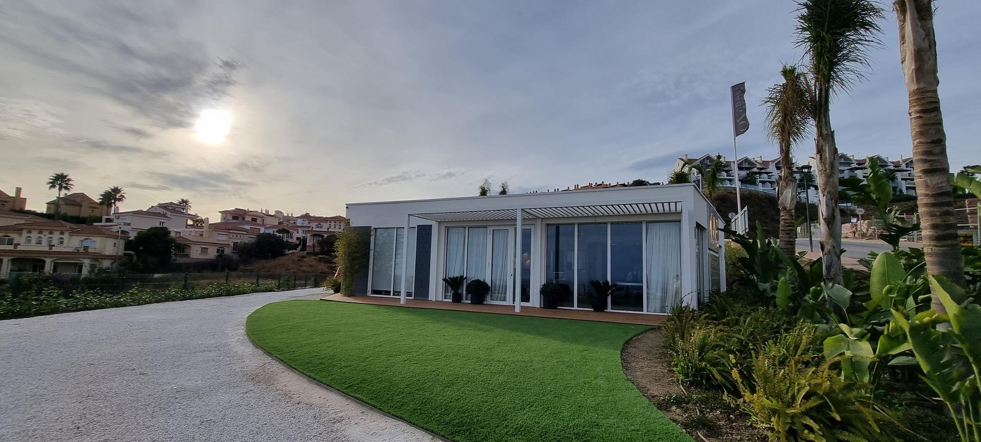 Street view of new-build villa in Riviera del Sol, Mijas
