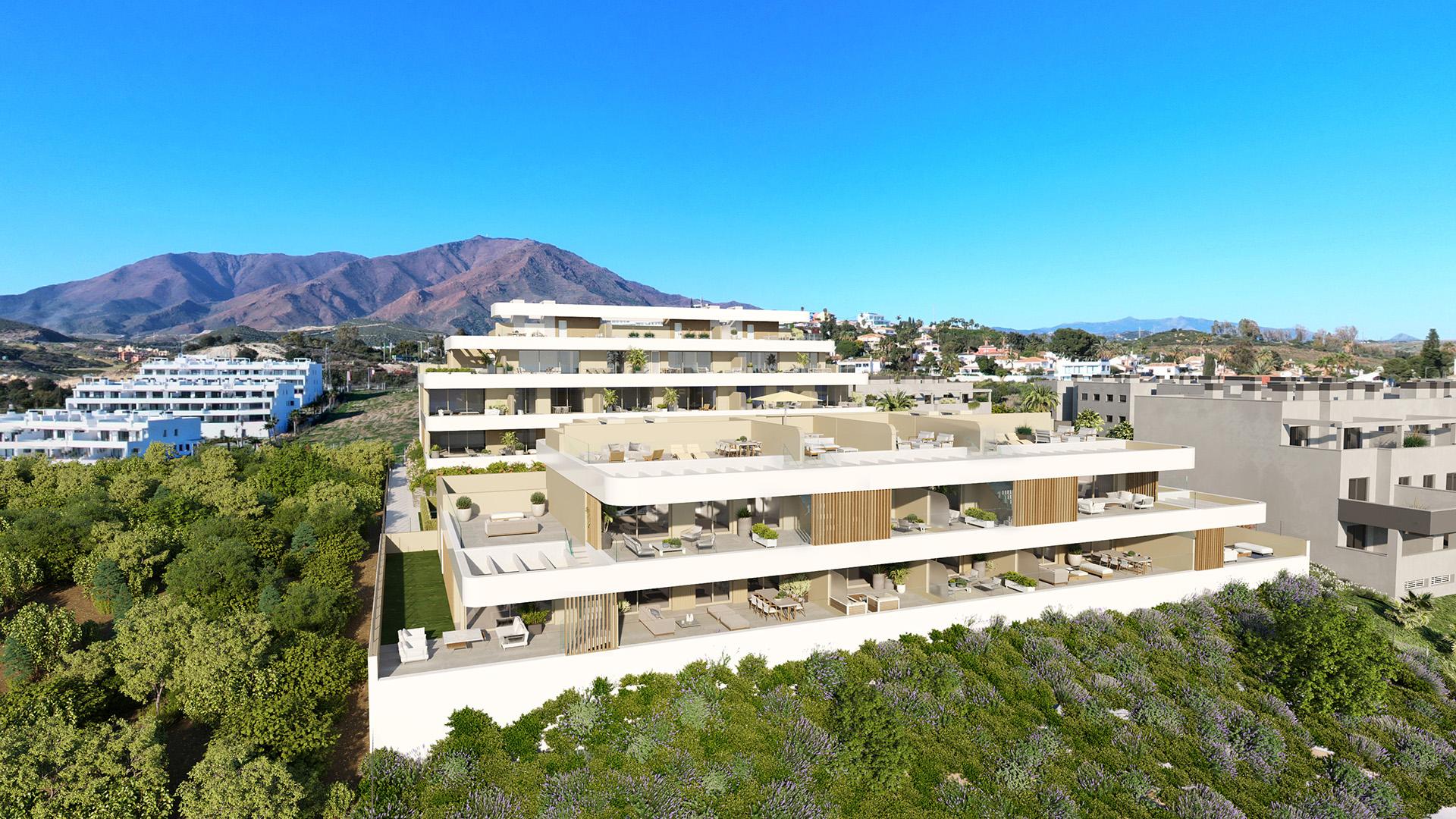 Kitchen with fitted appliances in 2-bedroom new-build apartment, Arroyo Vaquero