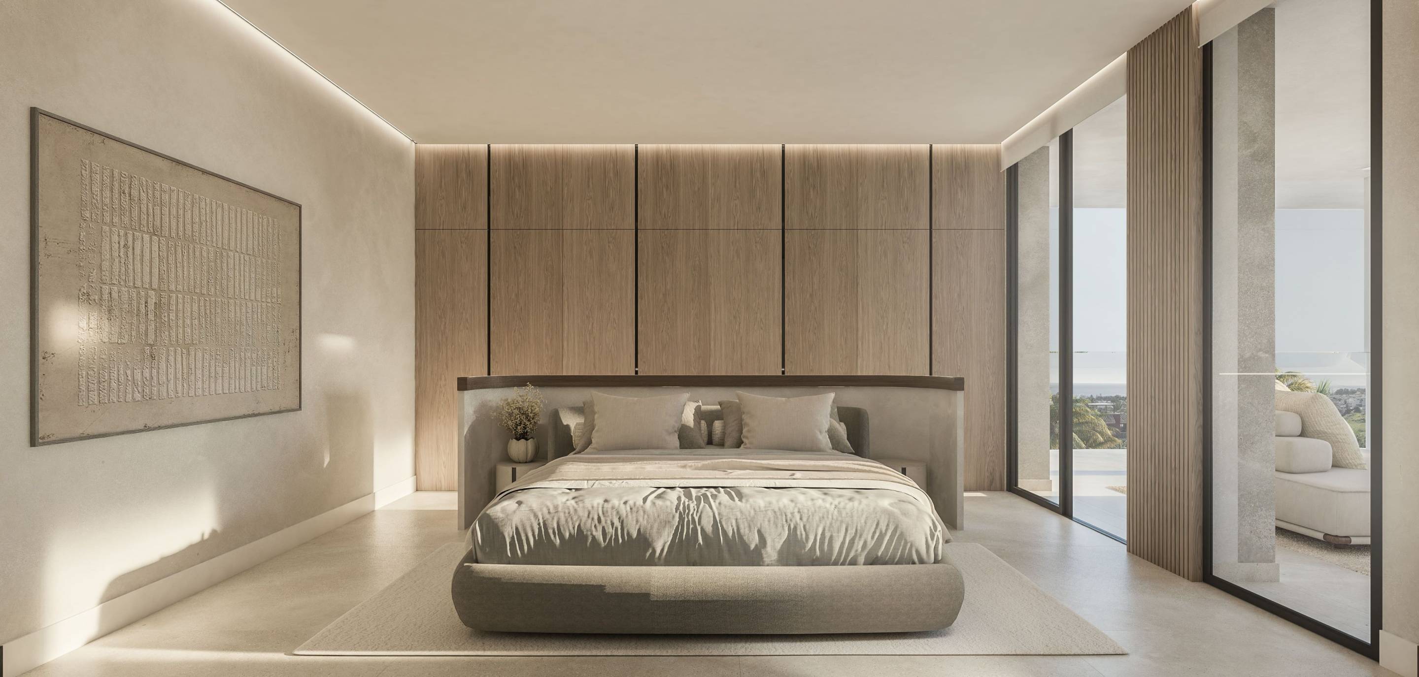 Bathroom with walk-in shower in new-build apartment, Los Flamingos, Estepona
