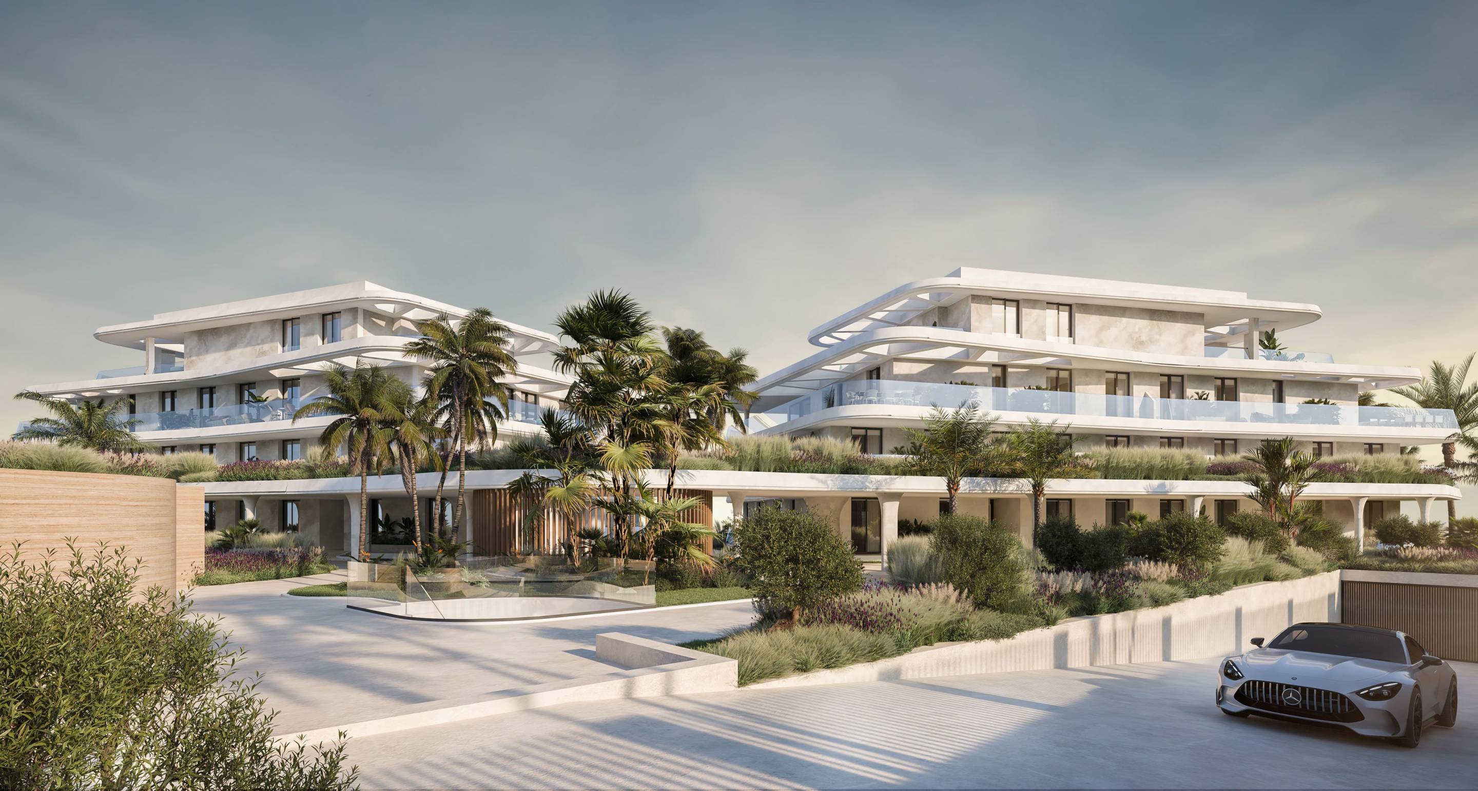 Terrace with outdoor furniture in first-floor apartment, Los Flamingos, Estepona