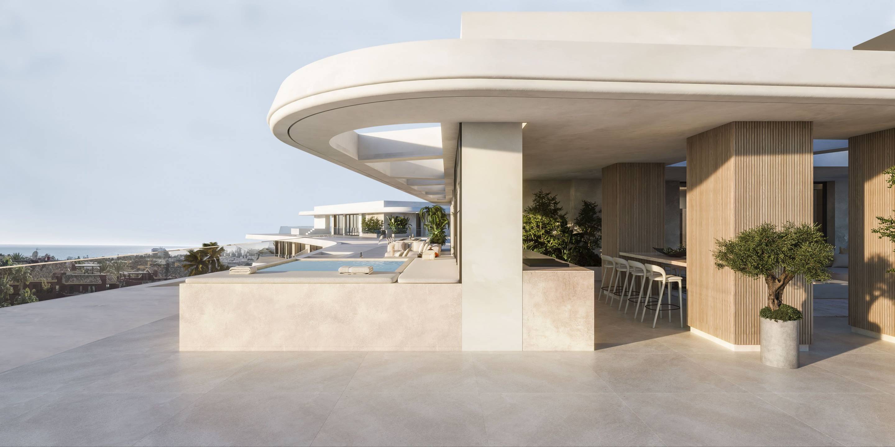 Floor plan layout for 3-bedroom apartment, Los Flamingos, Estepona