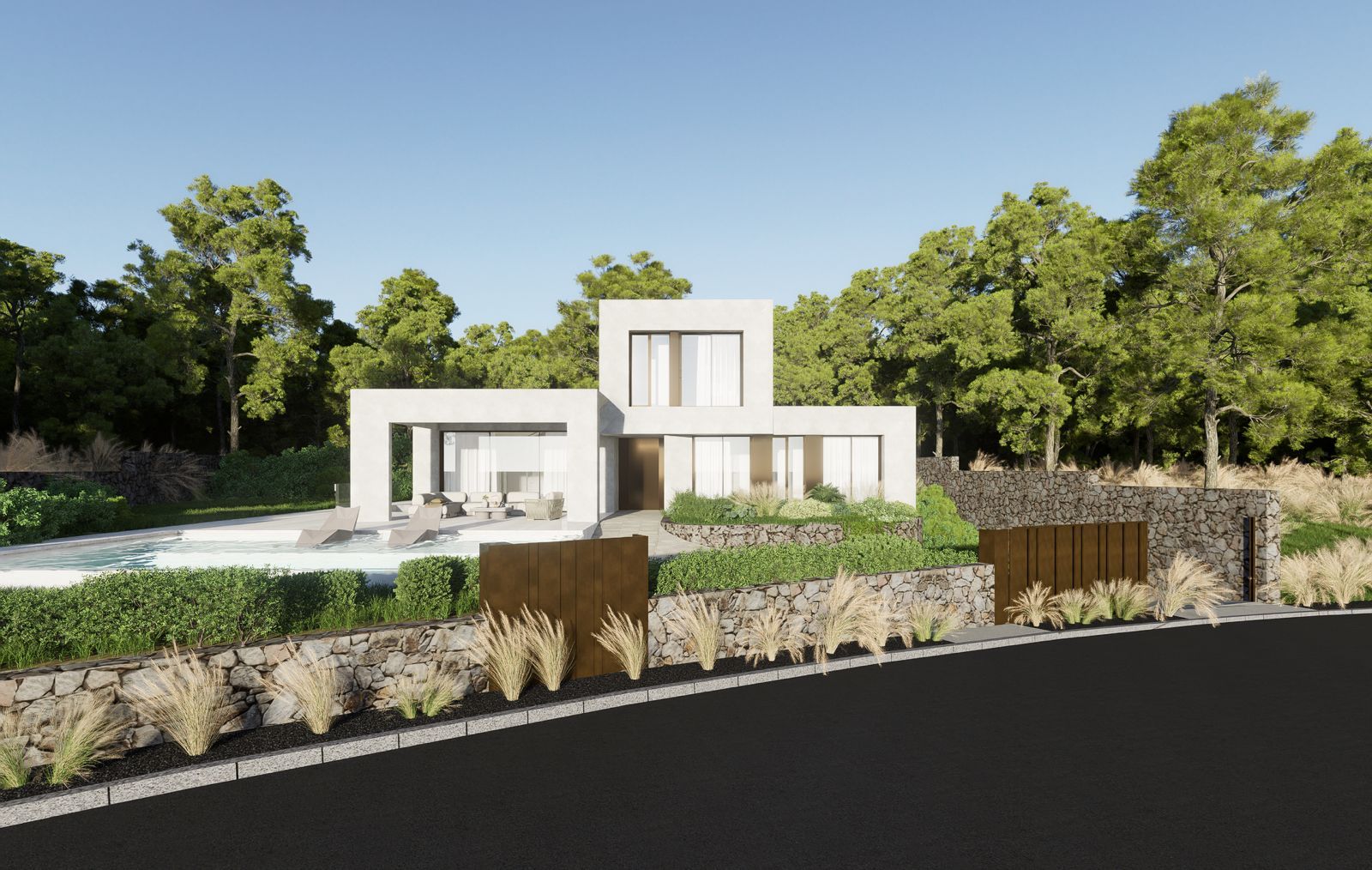 Ground floor hallway and staircase in new-build villa, Las Colinas Golf