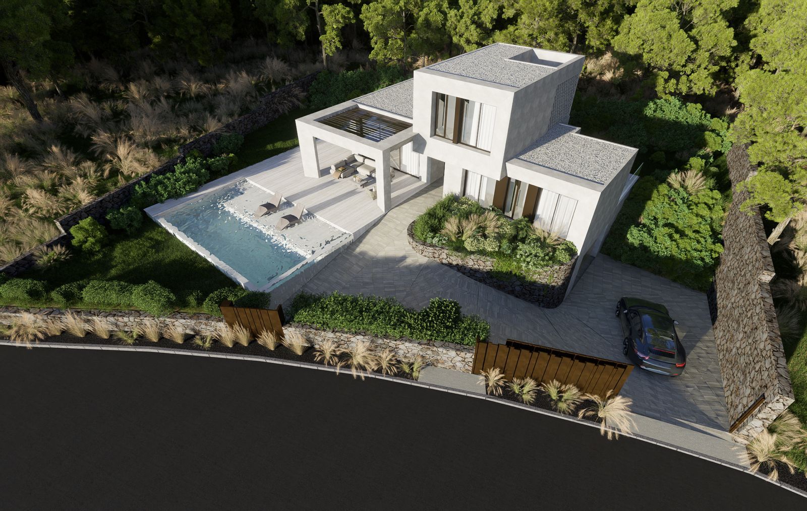 Interior corridor with tile floor finish, 3-bedroom villa Las Colinas Golf