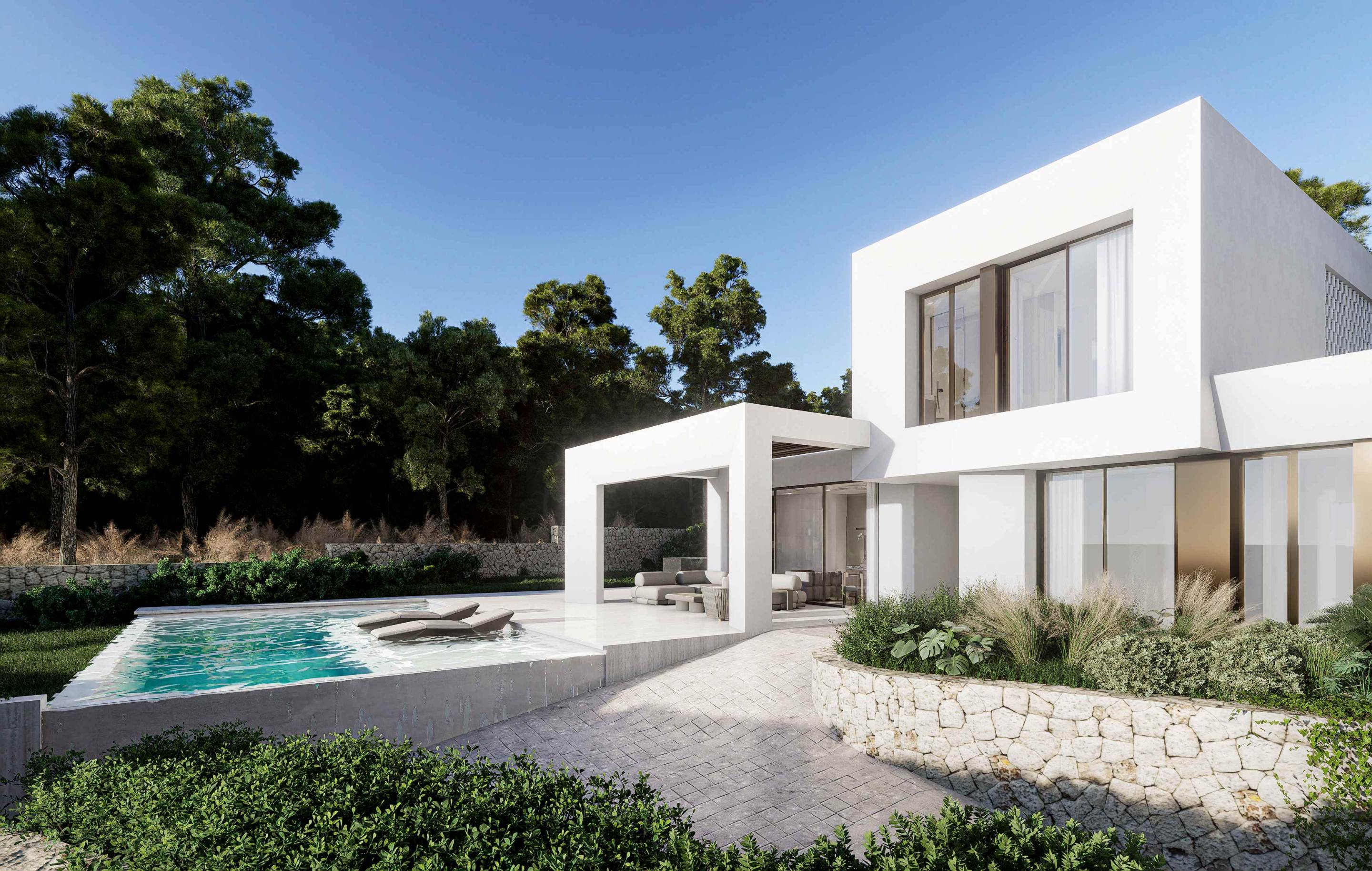 Landscaped 936m2 plot around new-build villa, Las Colinas Golf, Orihuela