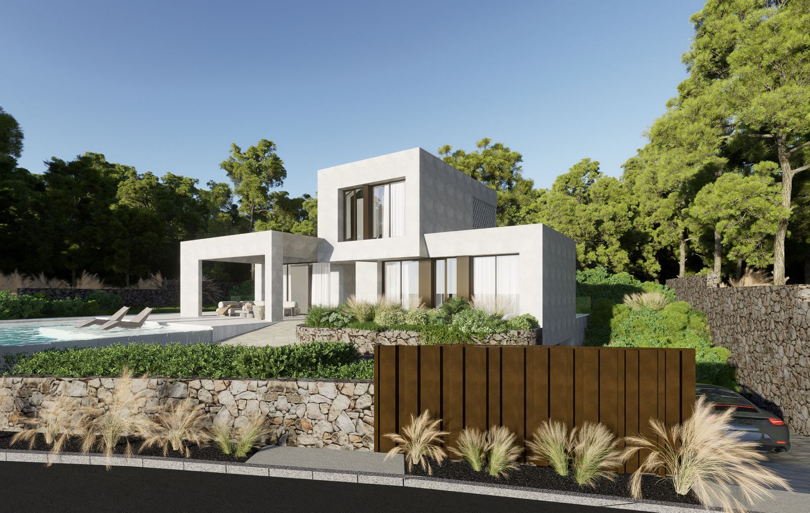 Upper floor bedroom layout in 3-bedroom new-build villa, Las Colinas Golf
