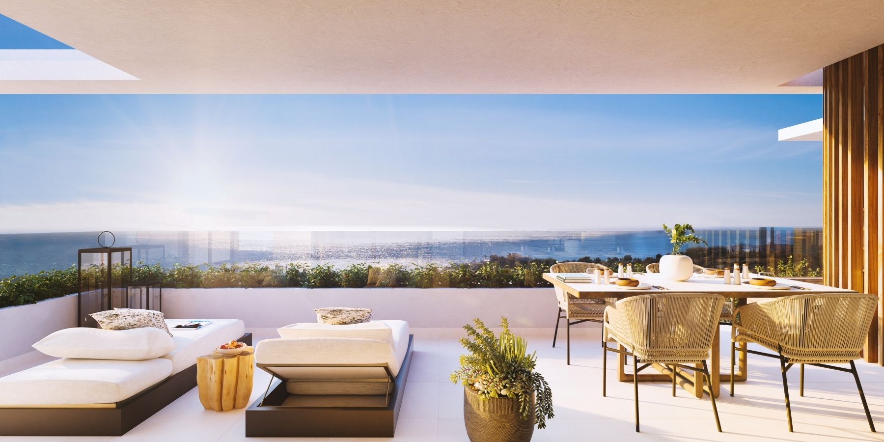 Upper-floor penthouse level visible on building exterior, El Higuerón, Fuengirola