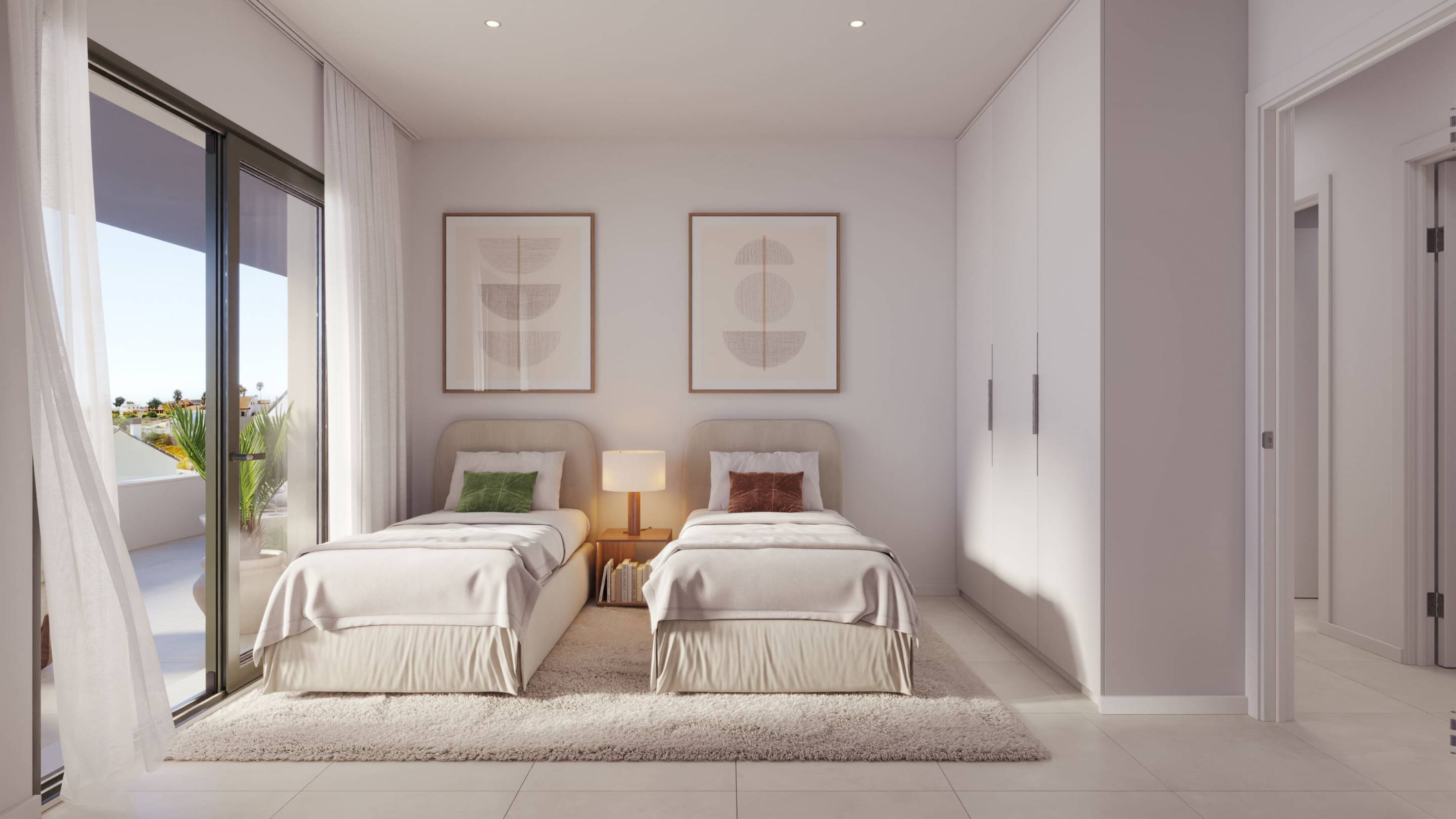 Private terrace of second-floor new-build apartment, Los Boliches, Fuengirola
