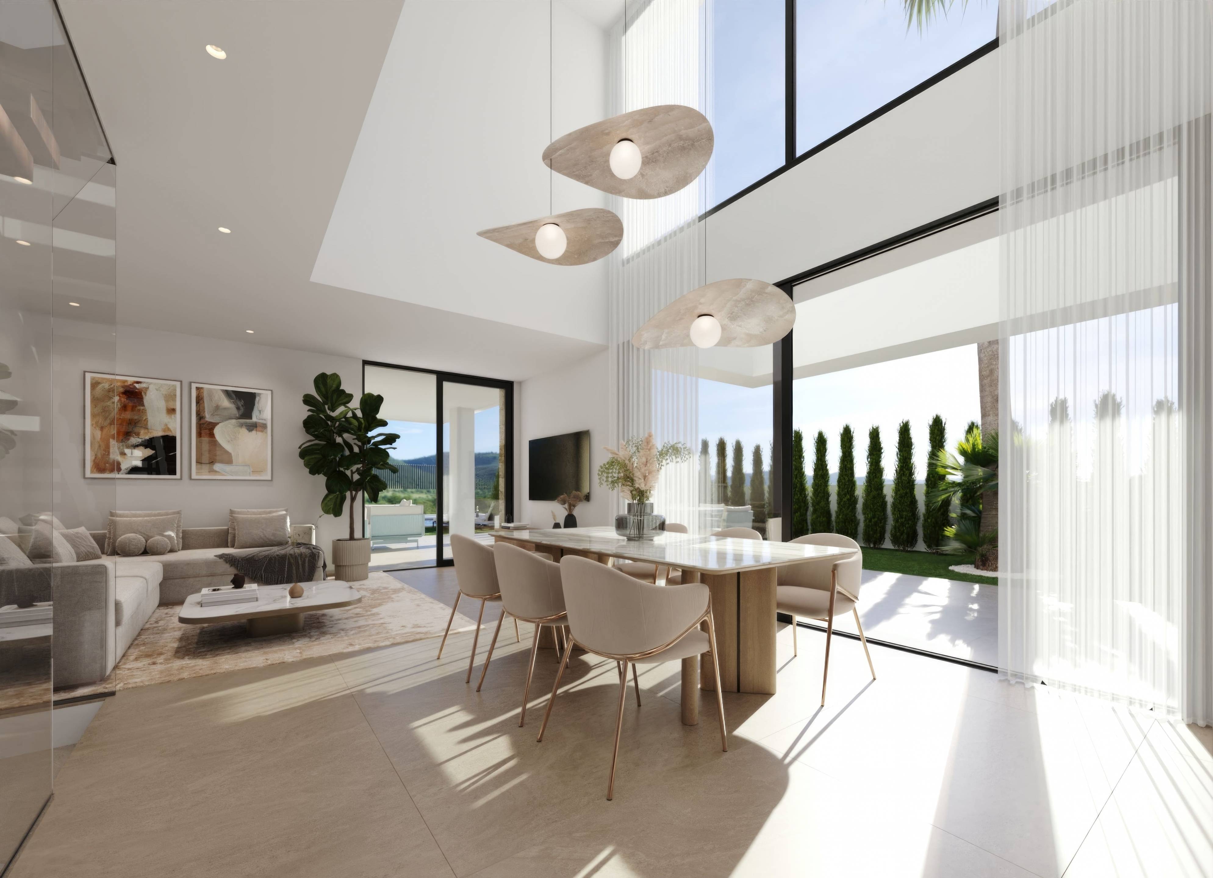 Plot boundary and landscaped surroundings of new-build villa, Finestrat Hills