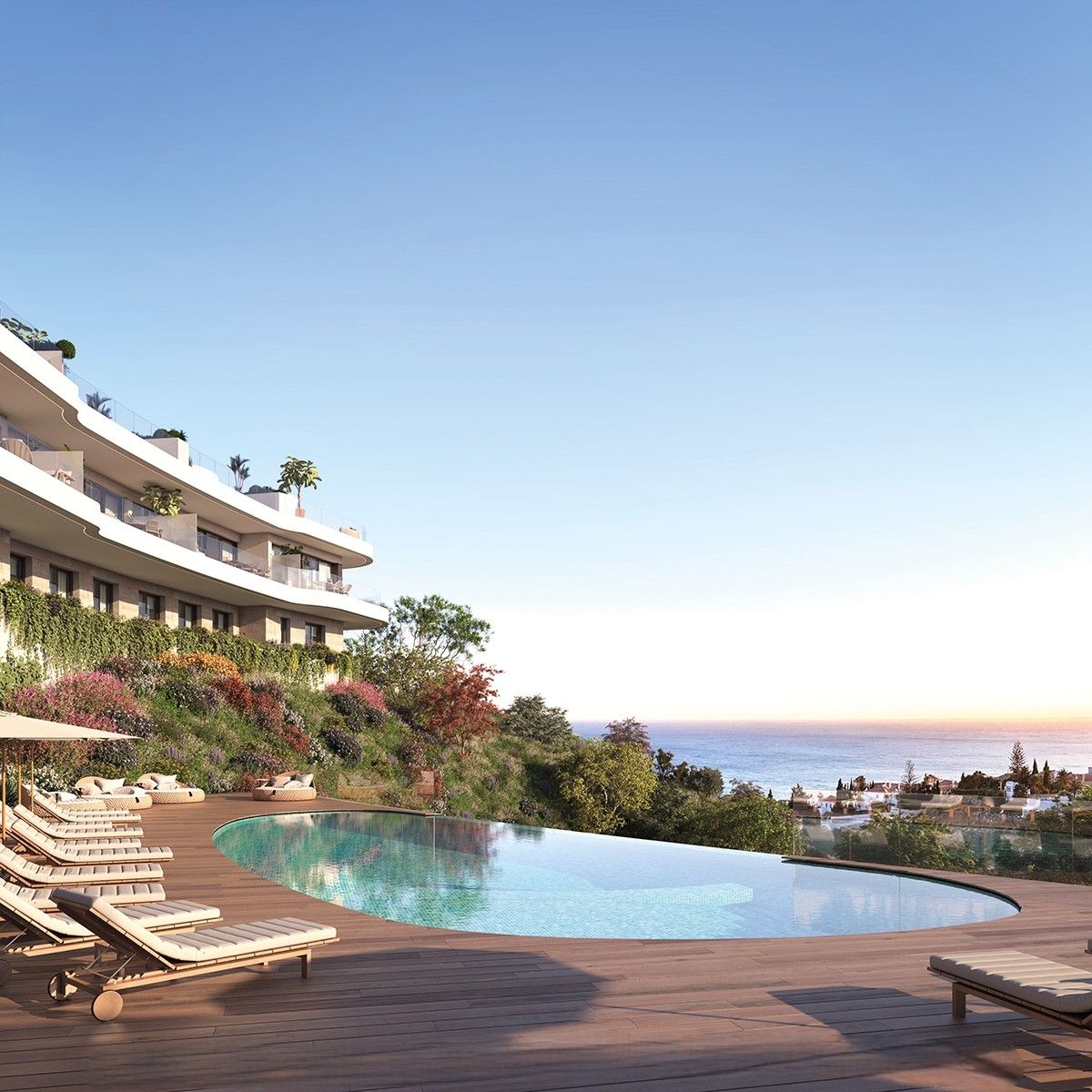 Open-plan living and dining area in 4-bedroom new-build townhouse, El Higuerón, Fuengirola