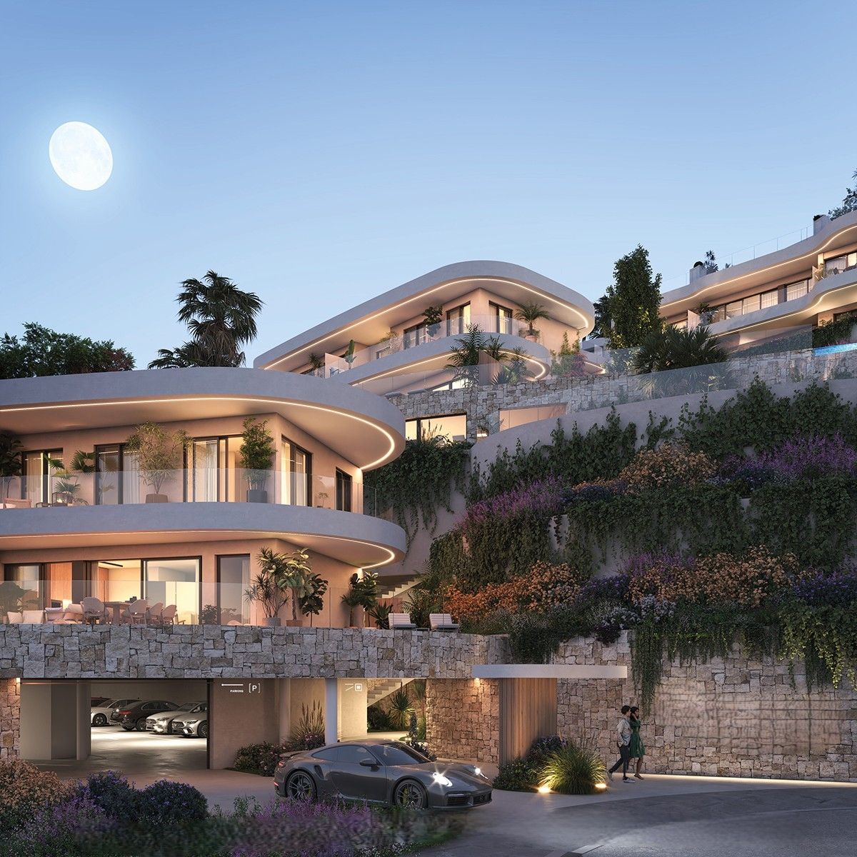 Living and dining room with direct terrace access in 4-bedroom townhouse, El Higuerón