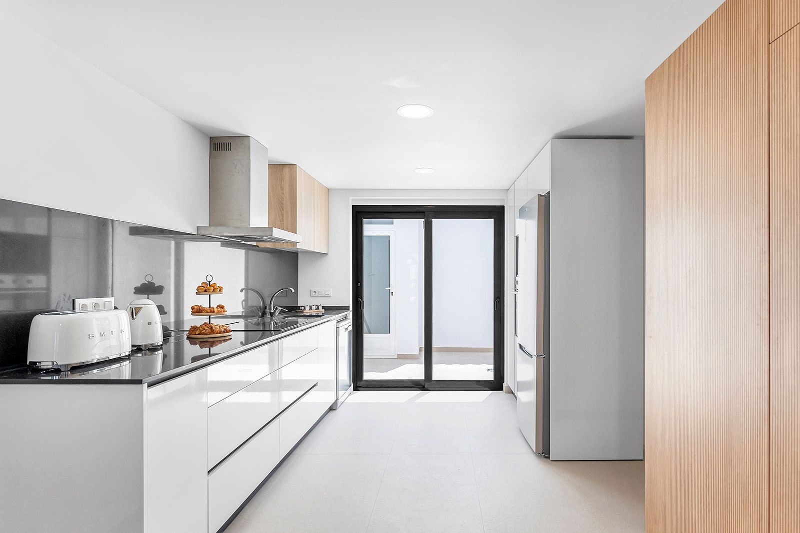 Exterior facade of new-build townhouse development, Rafal