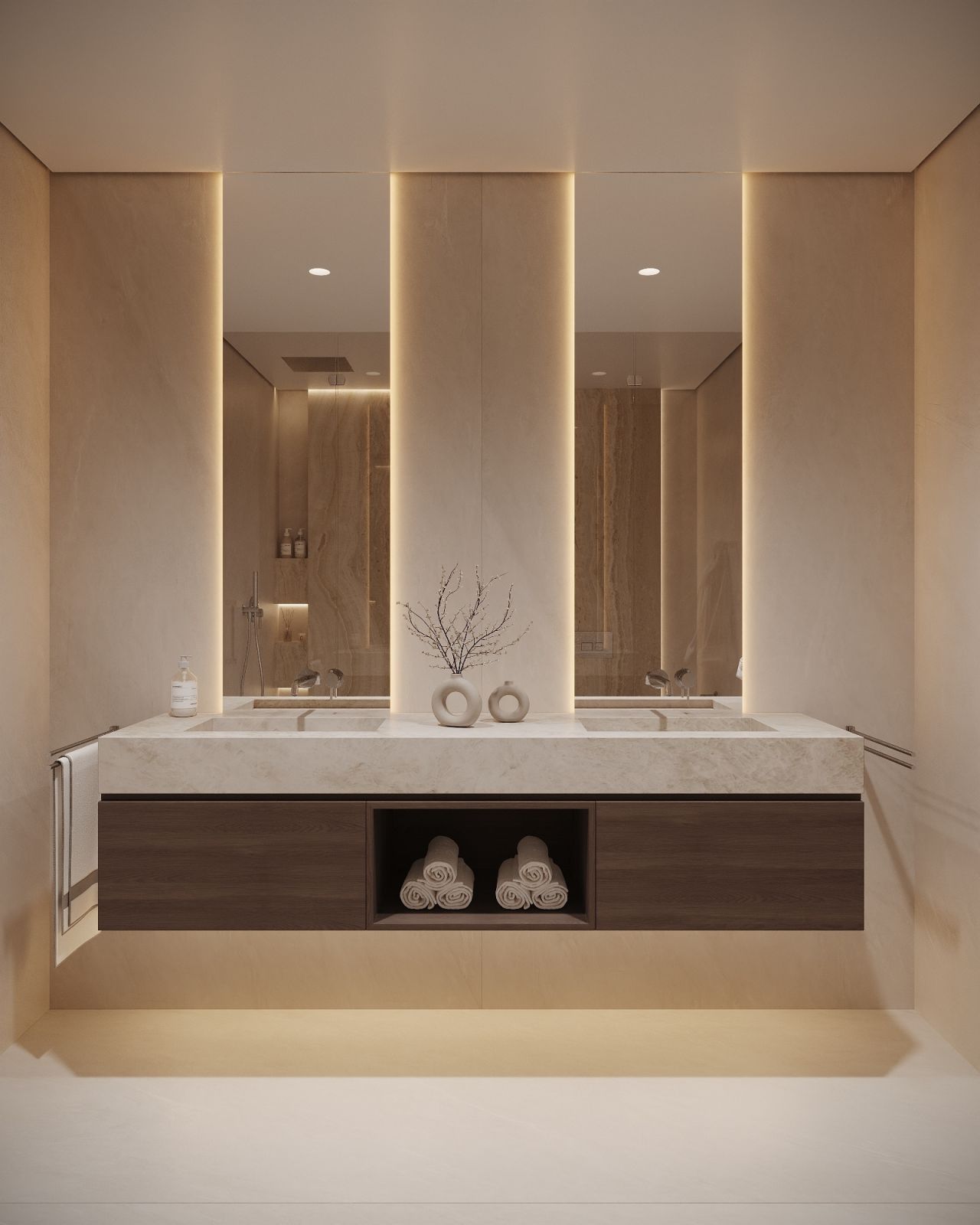 Dining area adjoining kitchen in 3-bedroom penthouse, Nueva Milla De Oro
