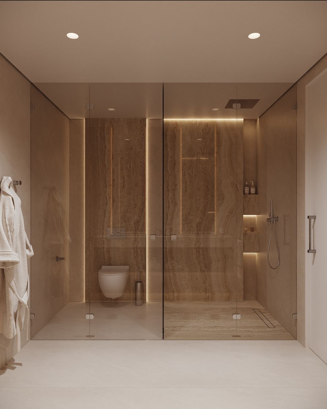 Bedroom with built-in storage in new-build penthouse, Nueva Milla De Oro, Estepona