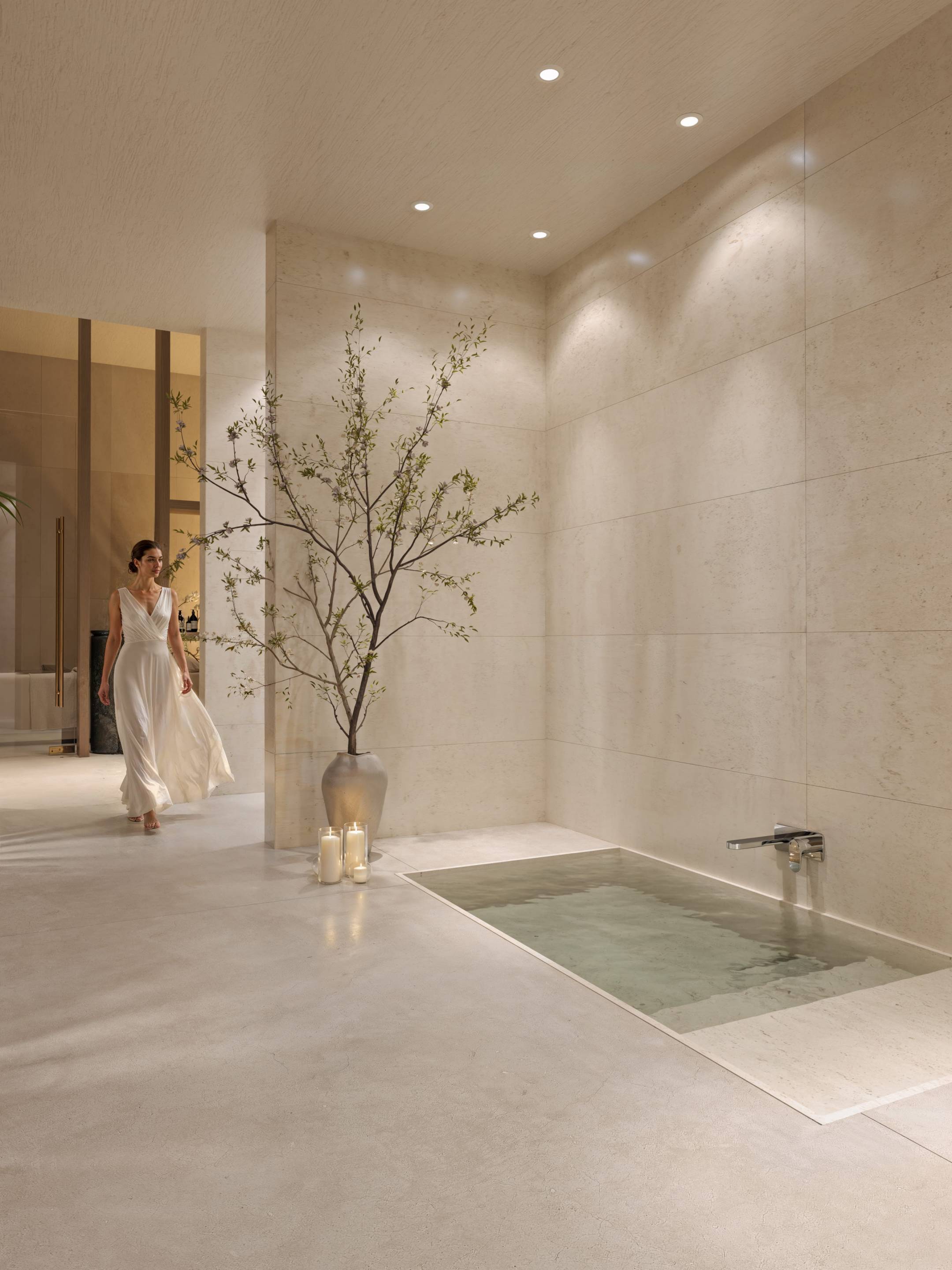 Bathroom with modern fittings in new-build penthouse, Nueva Milla De Oro, Estepona