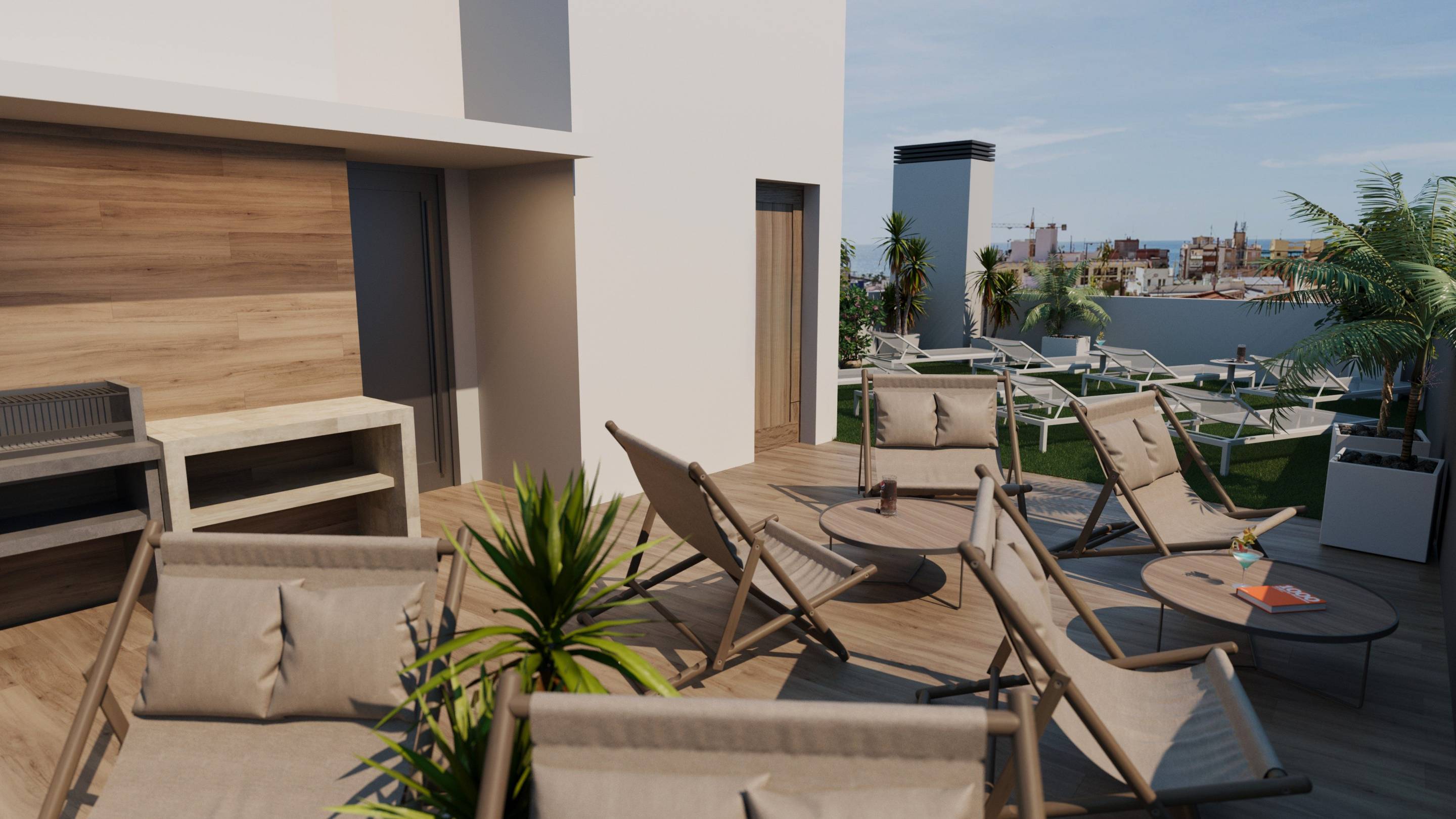 Kitchen worktop and appliances in 93m2 new-build apartment, Torrevieja