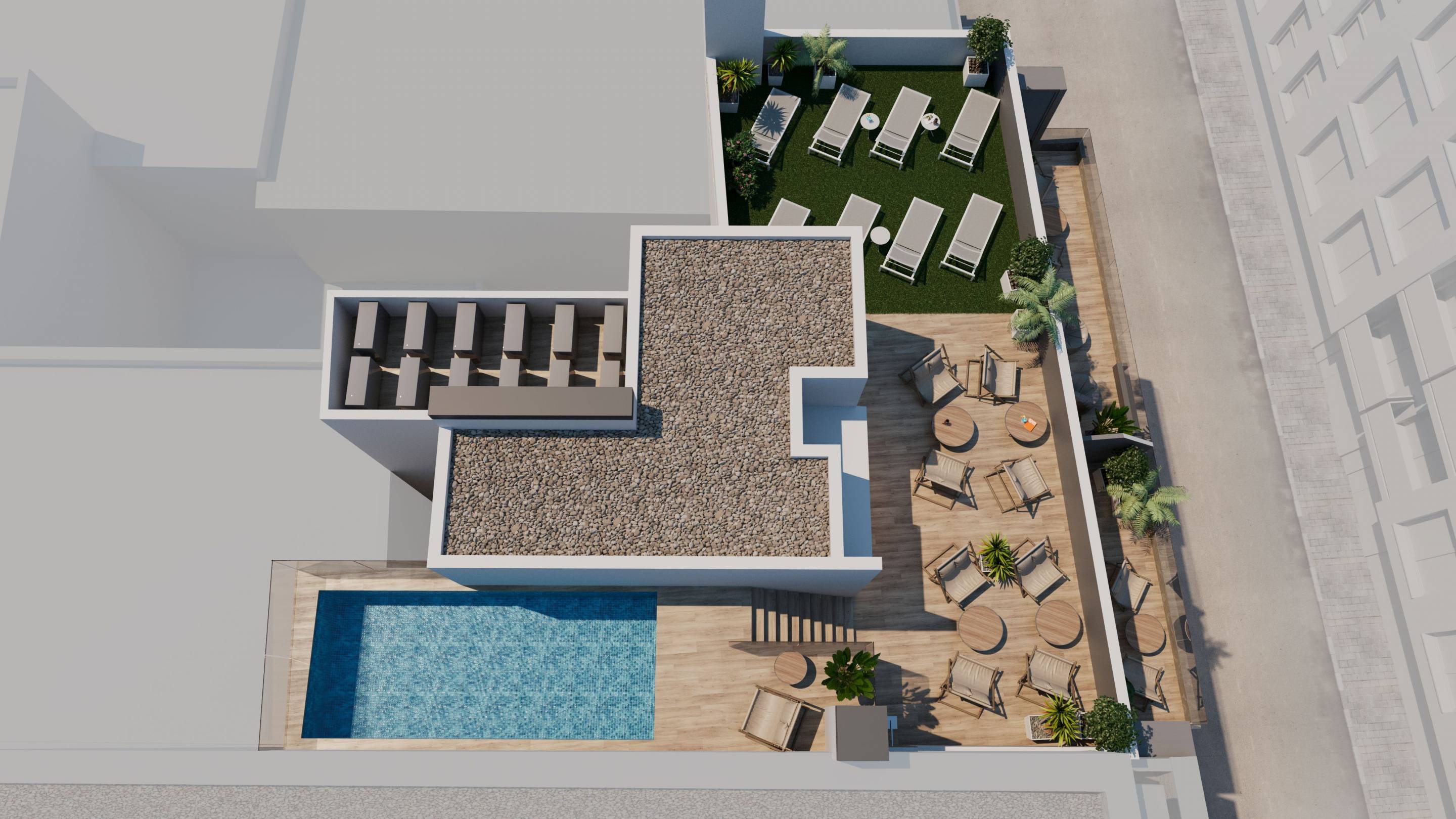Ground-level communal entrance to new-build apartment block, Torrevieja