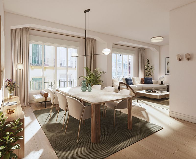 Floor plan showing 133 m2 layout of 3-bedroom apartment in Puerto Sol-Los Almendros, Málaga