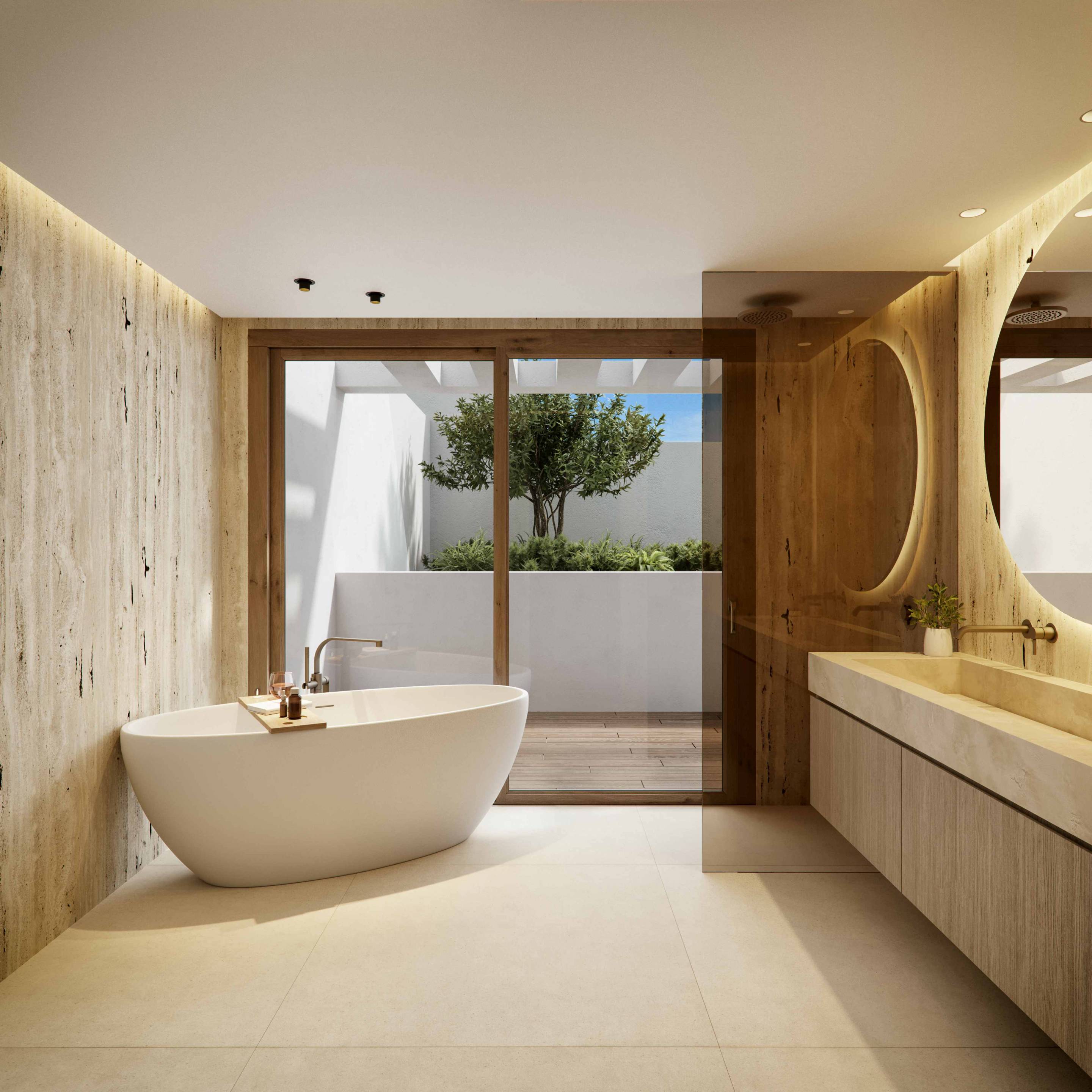 Front facade of 4-bedroom new-build villa in Hacienda Elviria, Marbella