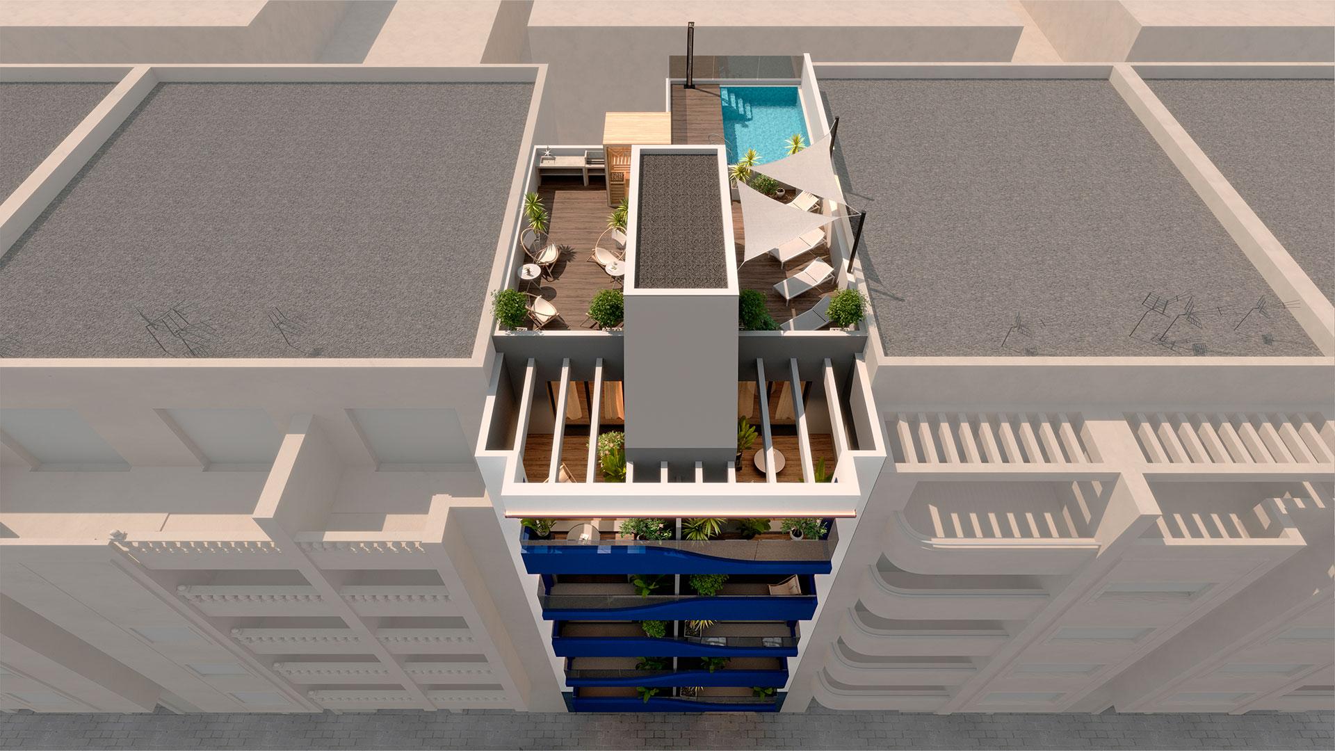 Bathroom with shower unit in penthouse, Centro, Torrevieja