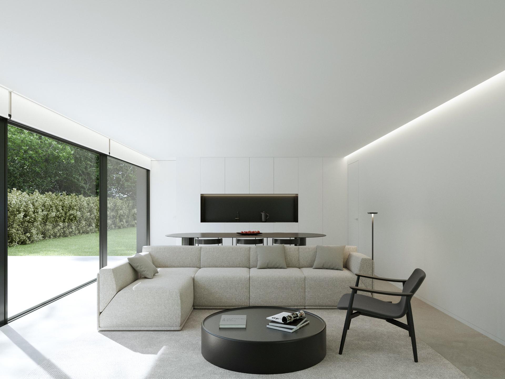 Front facade of new-build villa with rendered finish, Zona Rincón Alto, Benidorm