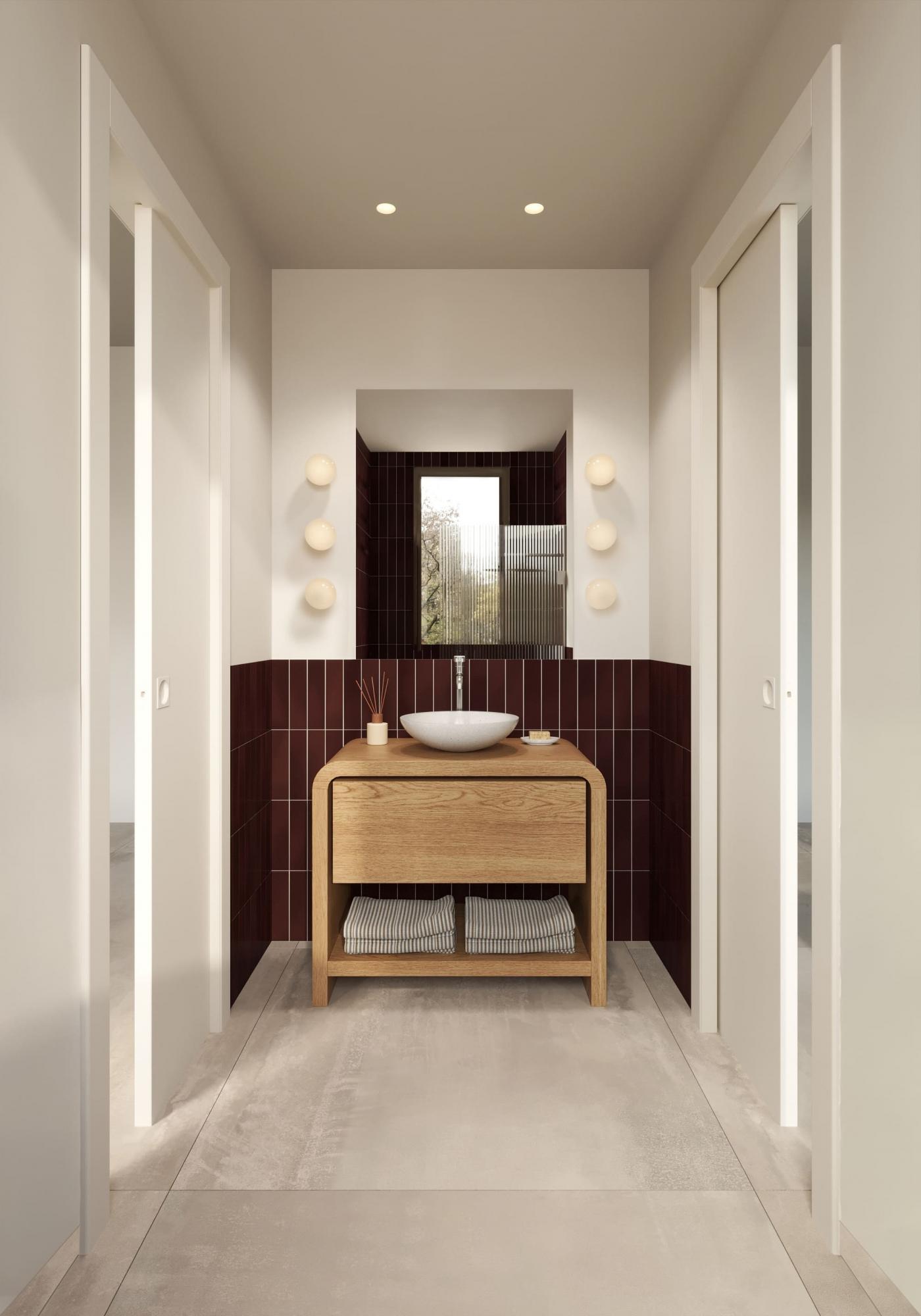 Garage interior of new-build villa in Algorfa