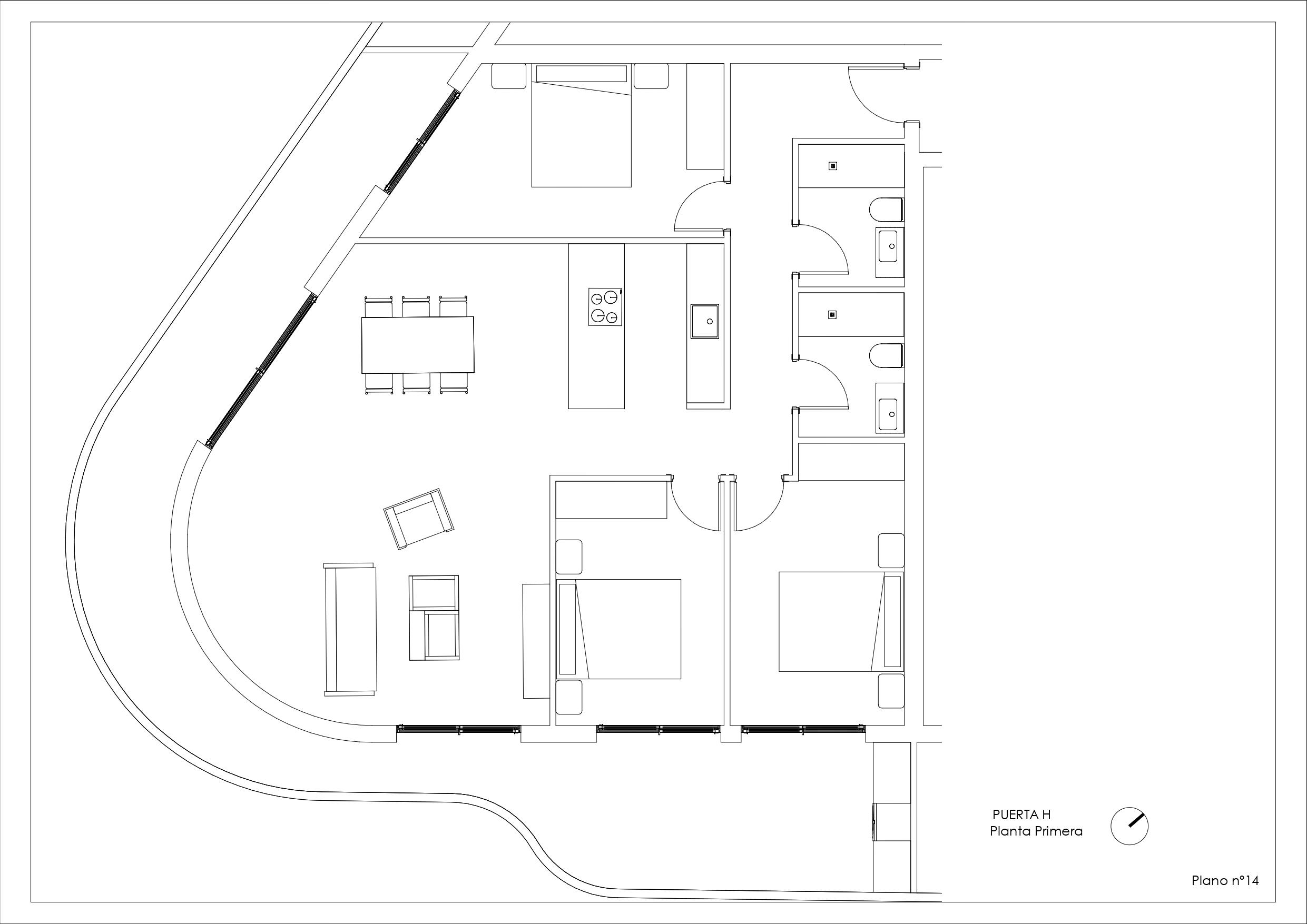 Site plan of the full residential complex on Avenida Madrid