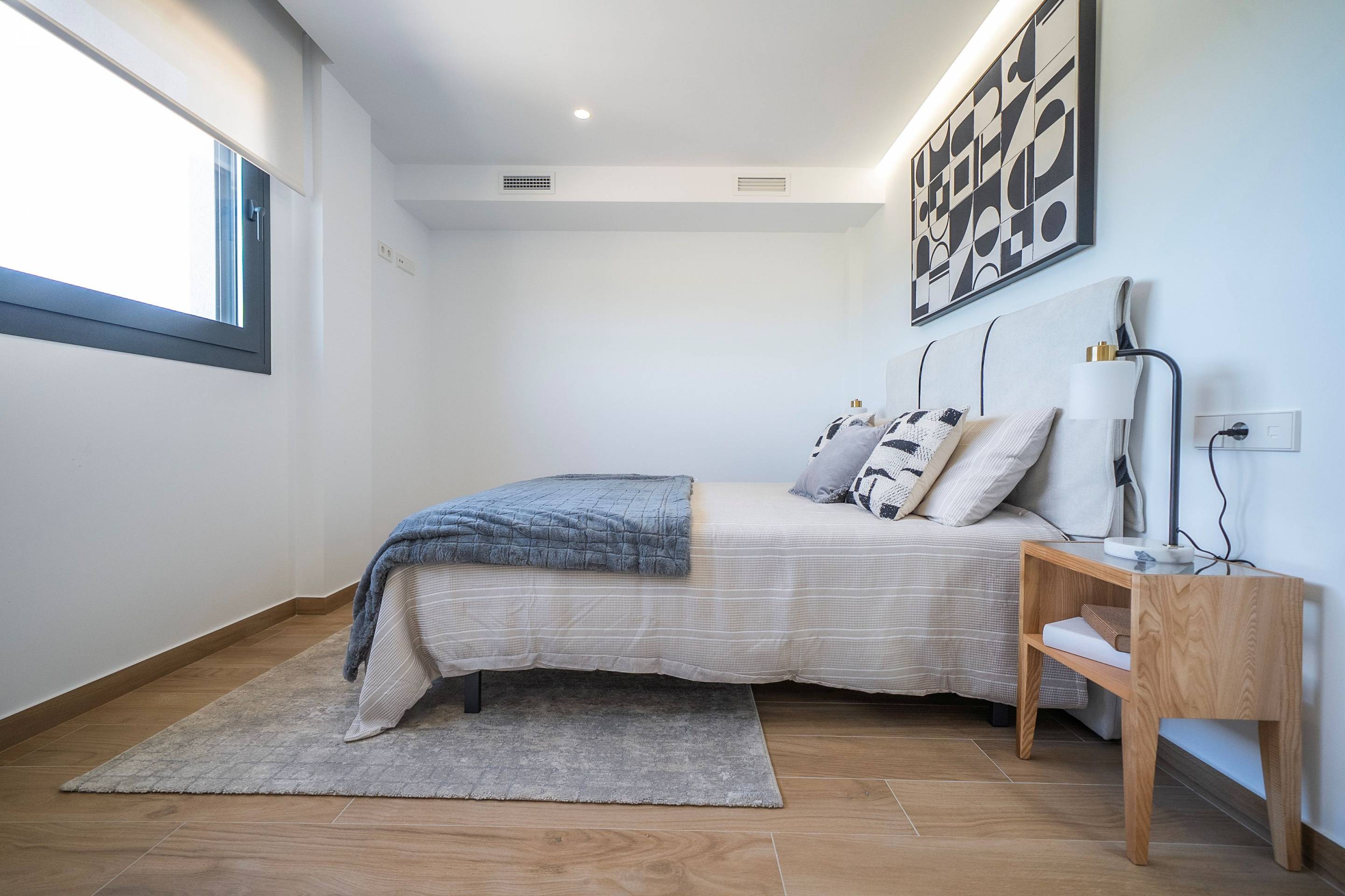 Living room with large window in new-build townhouse, Algorfa