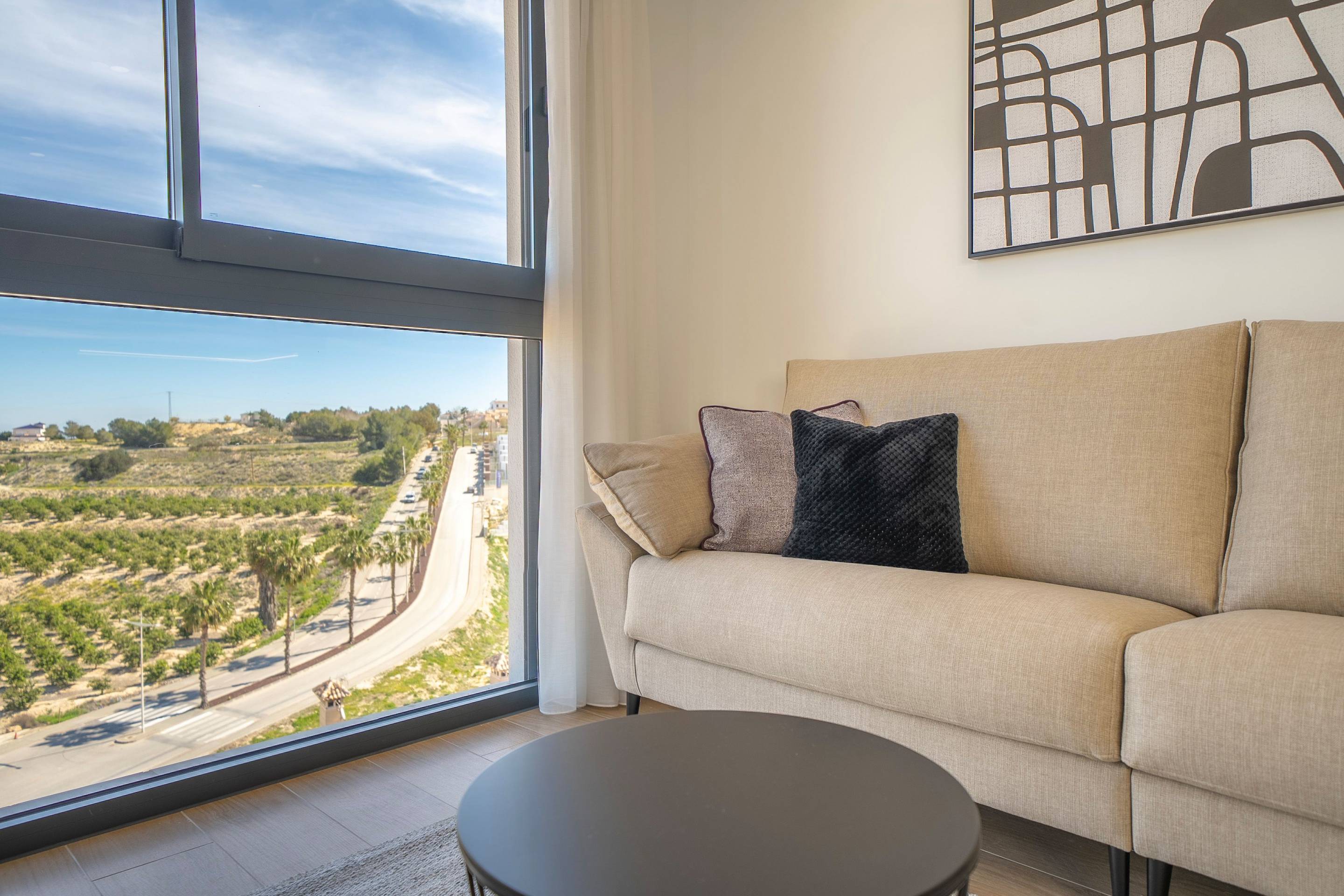 Dining area on ground floor of new-build townhouse, Algorfa