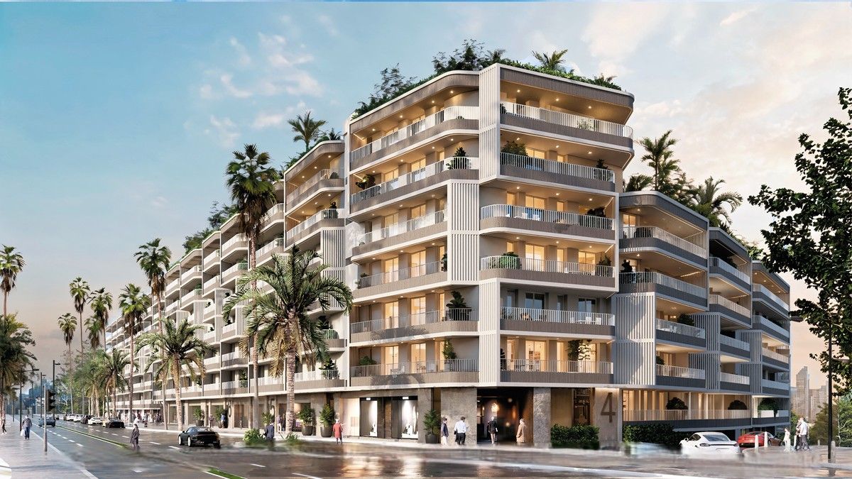 Open-plan living and dining area in 2-bedroom new-build penthouse, El Pinillo, Torremolinos
