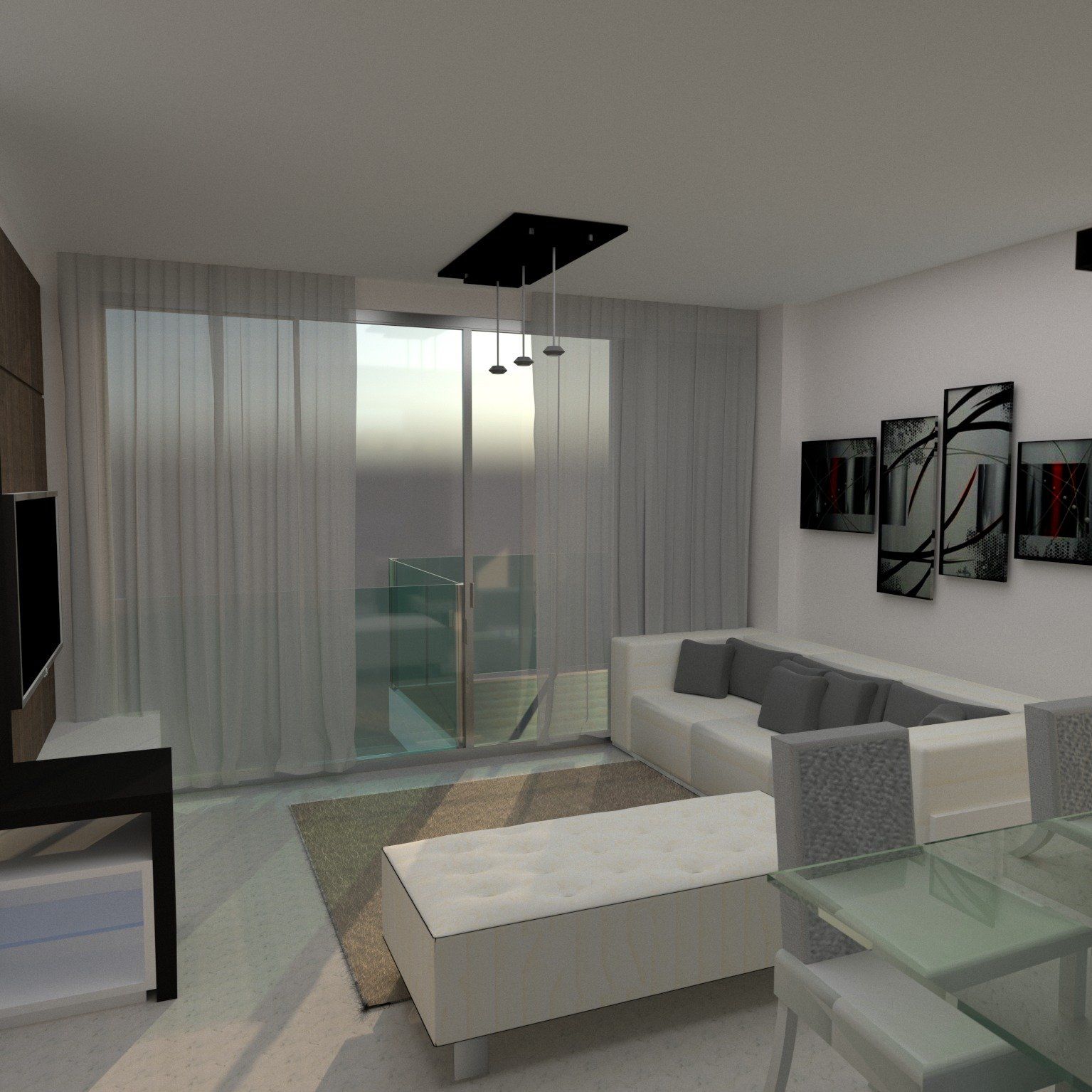 Architectural detail of new-build apartment building, Seascape Resort, Finestrat