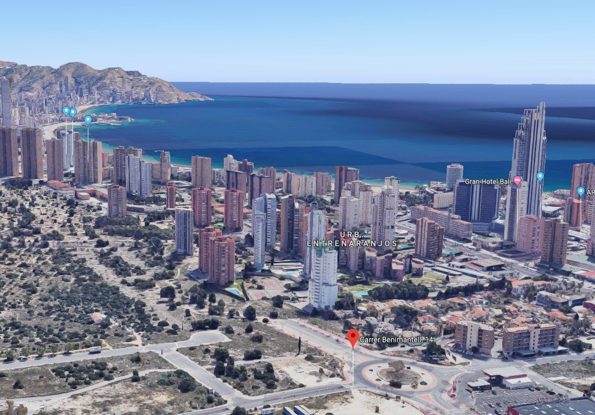 Panoramic view of hills surrounding Seascape Resort, Finestrat