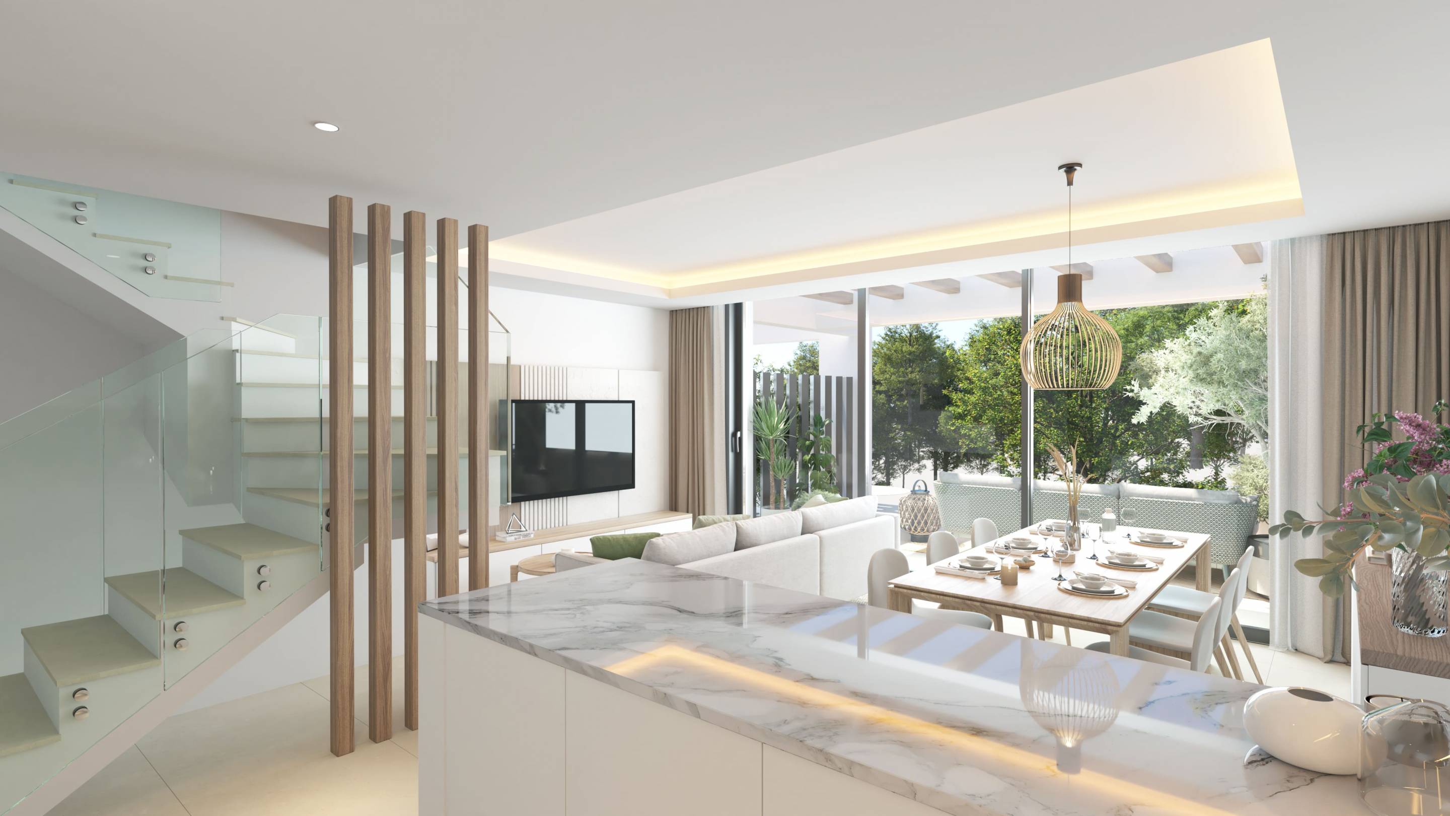 Bathroom in 3-bedroom new-build townhouse, Calaburra, Mijas