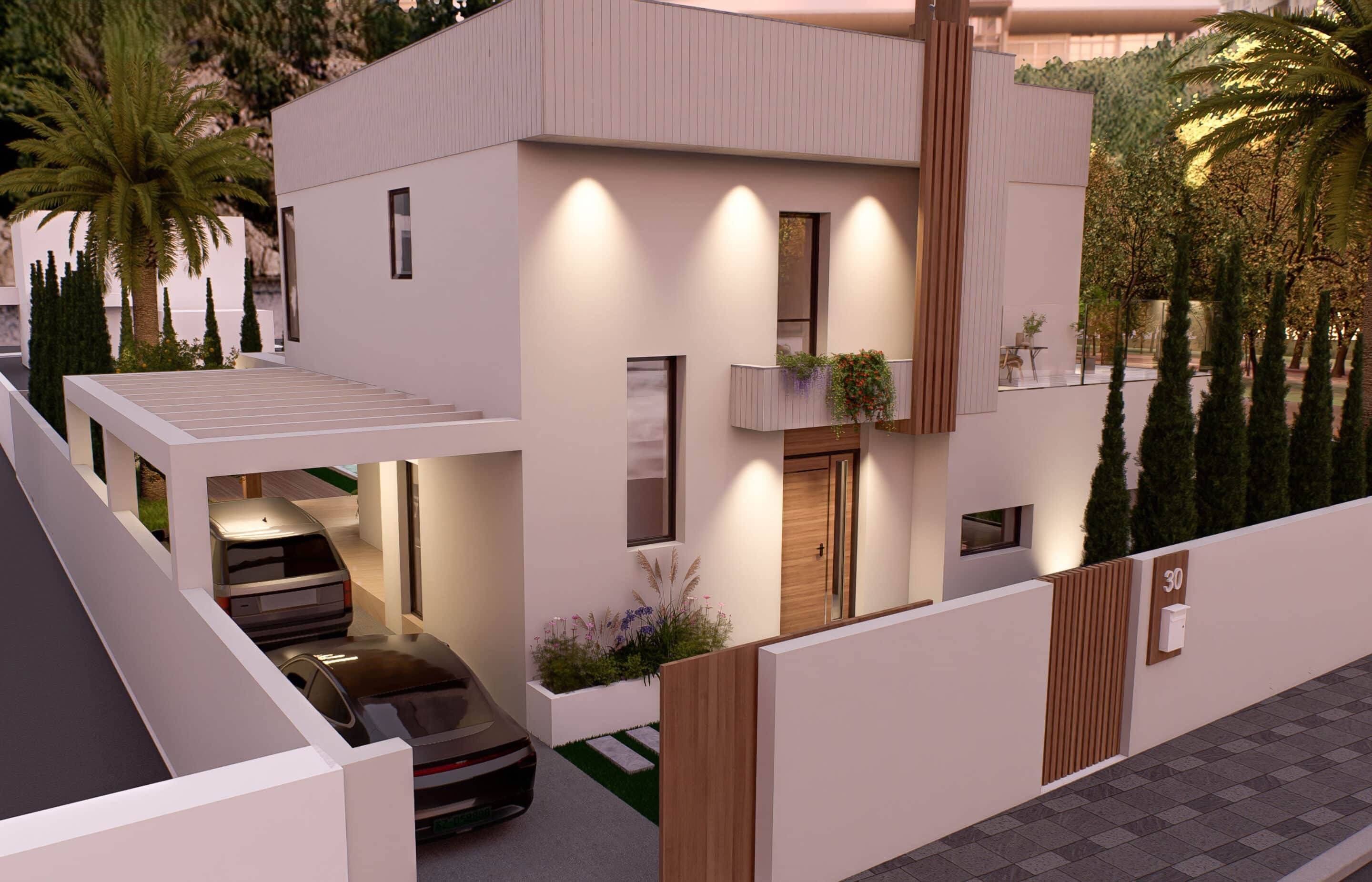 Private swimming pool and surrounding terrace of new-build detached villa in Doña Pepa, Rojales