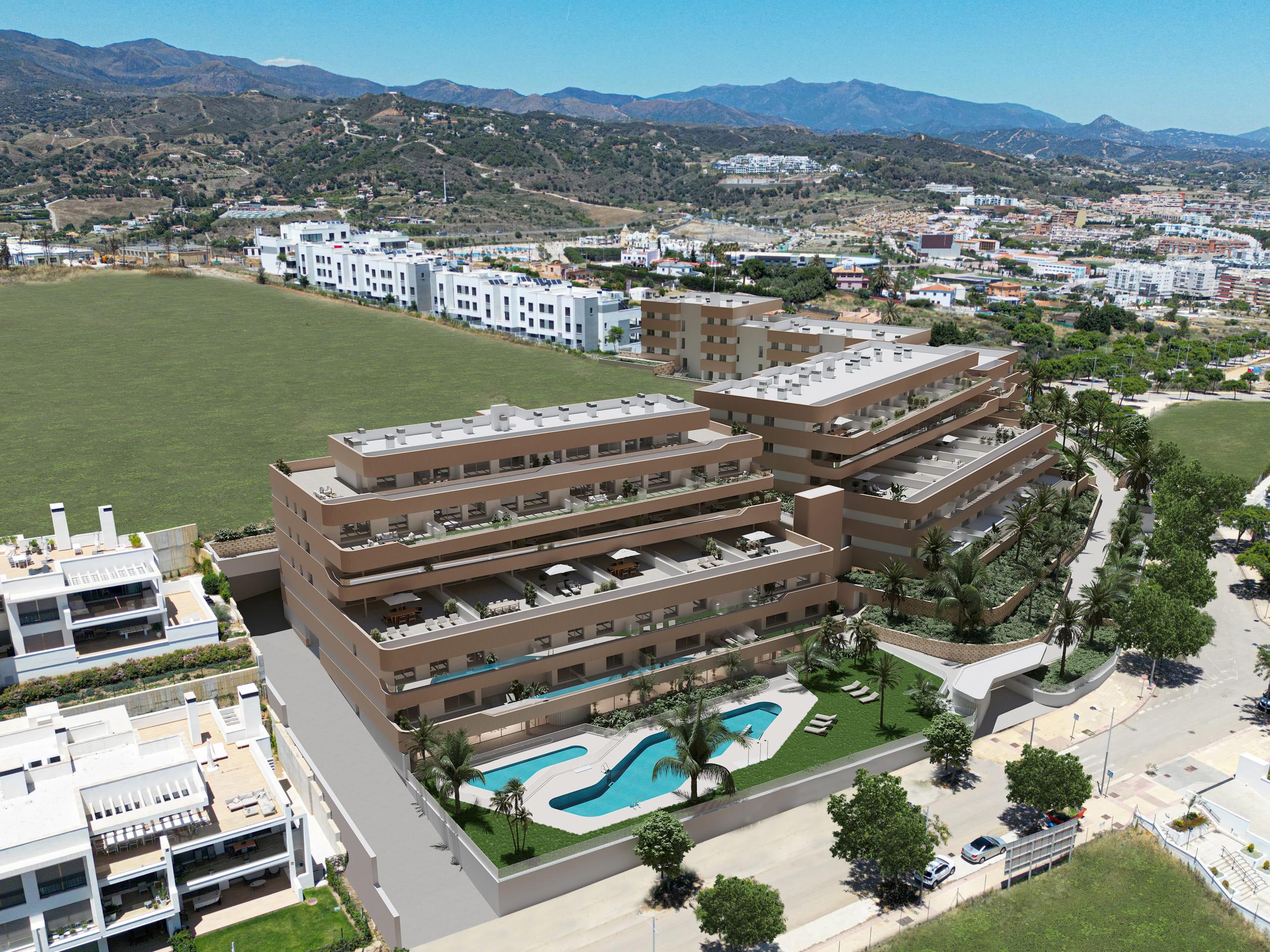 Entrance hallway of first-floor new-build apartment in Las Mesas, Estepona