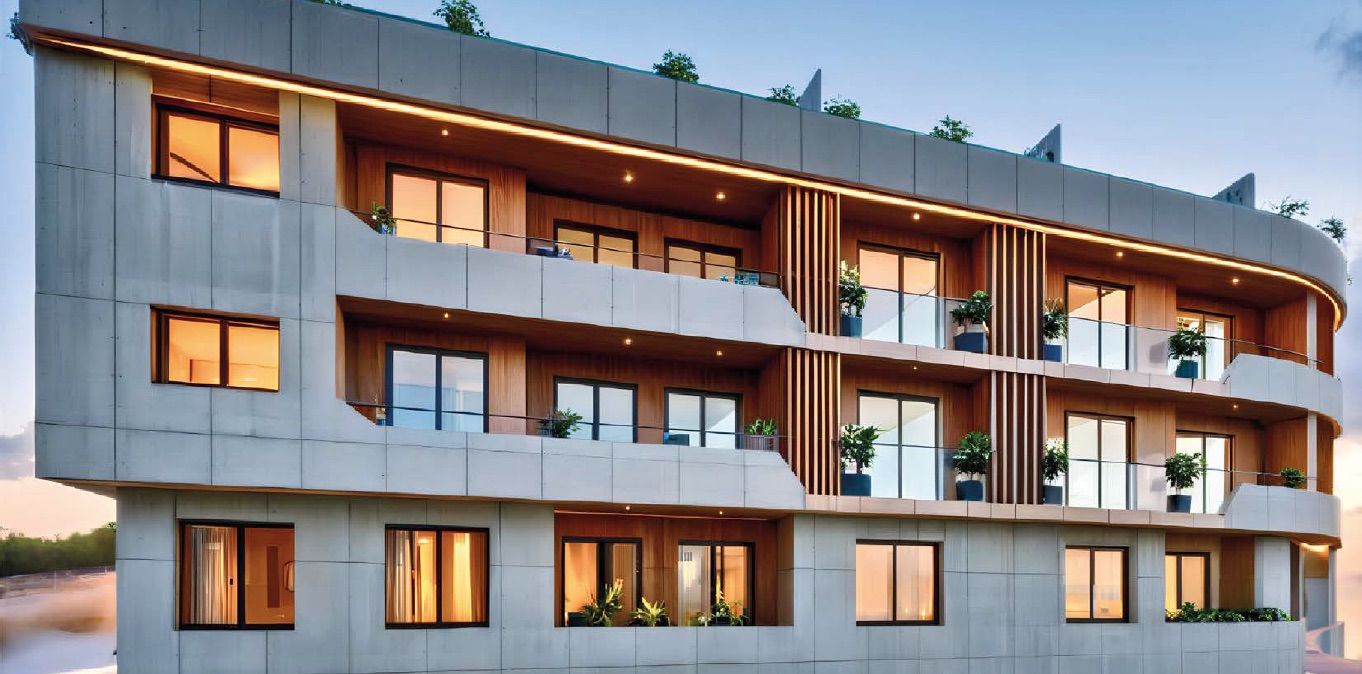 Open-plan living area with flooring and natural light, new-build apartment, Las Cañadas