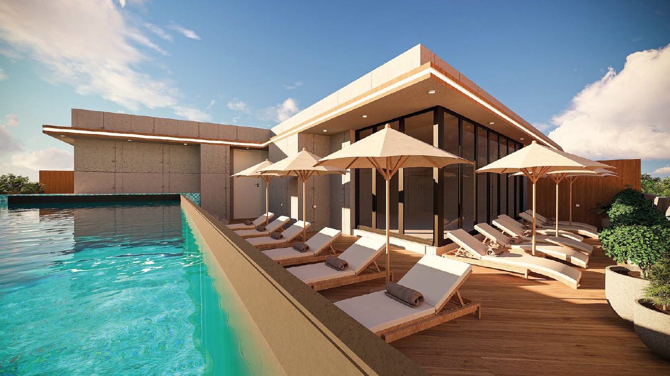 Exterior facade of new-build residential block, Las Cañadas, Mijas