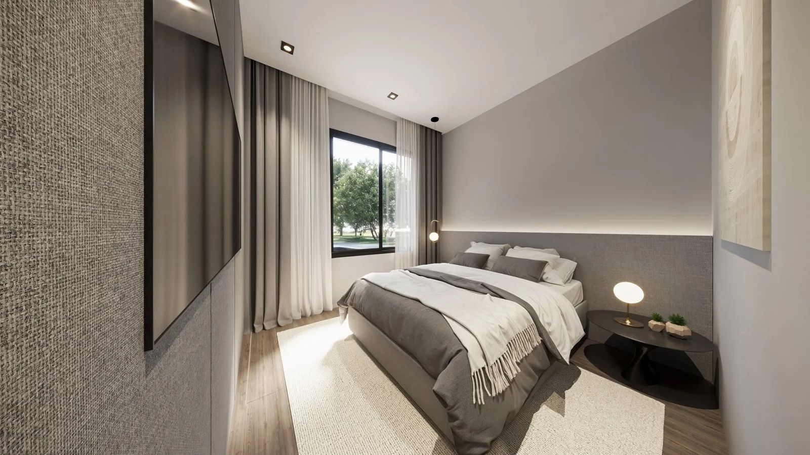 Second bedroom interior, new-build apartment, Las Cañadas, Mijas