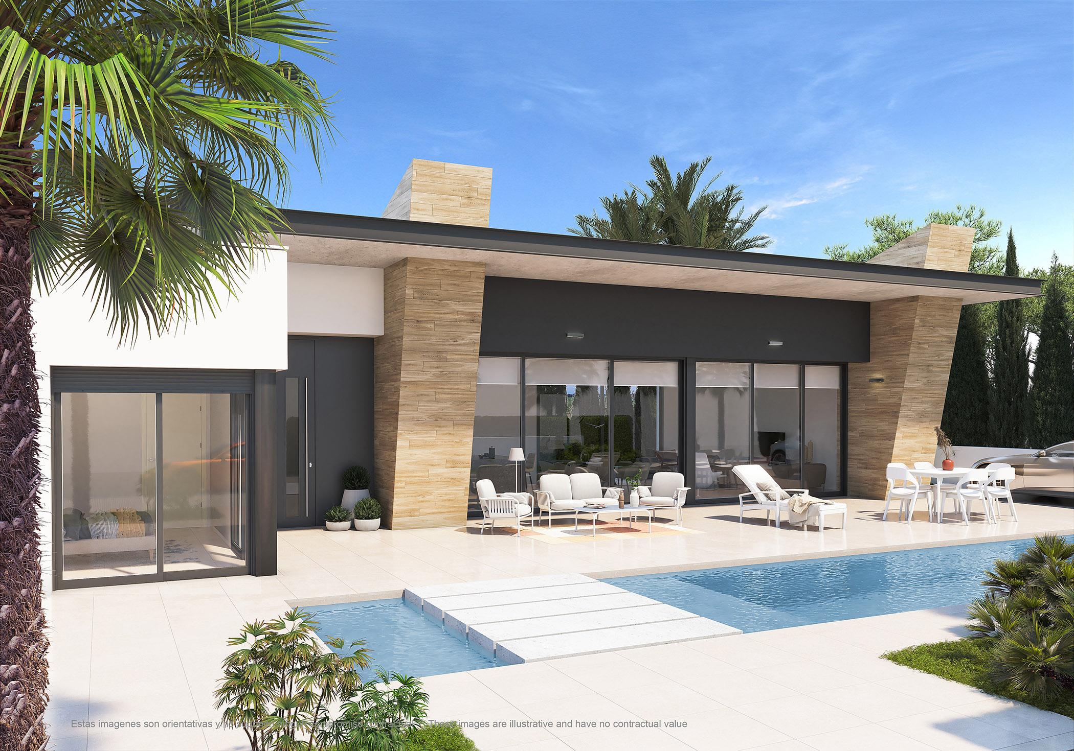 Fourth bedroom with built-in storage units, new-build villa in La Marquesa, Rojales