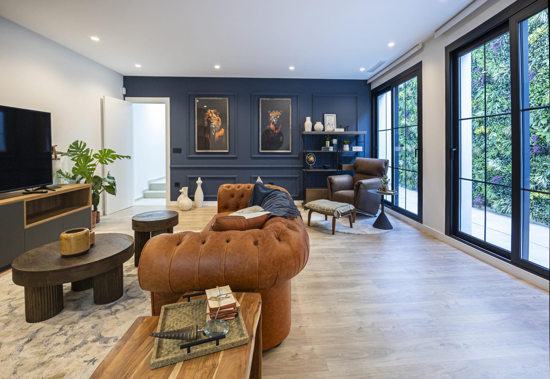 Recessed ceiling lighting in living area, villa in La Marquesa, Rojales