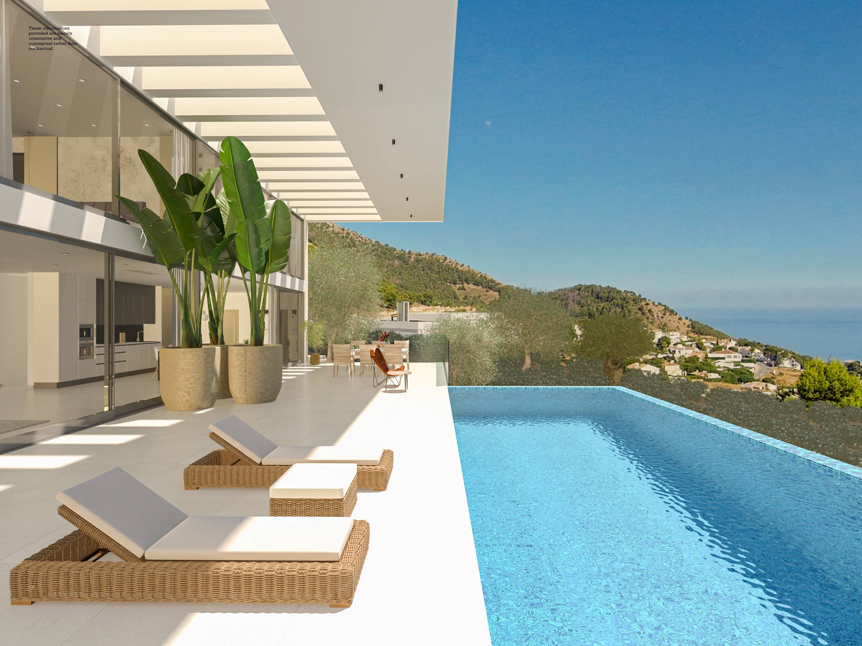 Main bedroom in 5-bedroom new-build villa, Mijas Pueblo, with built-in wardrobes and en-suite access