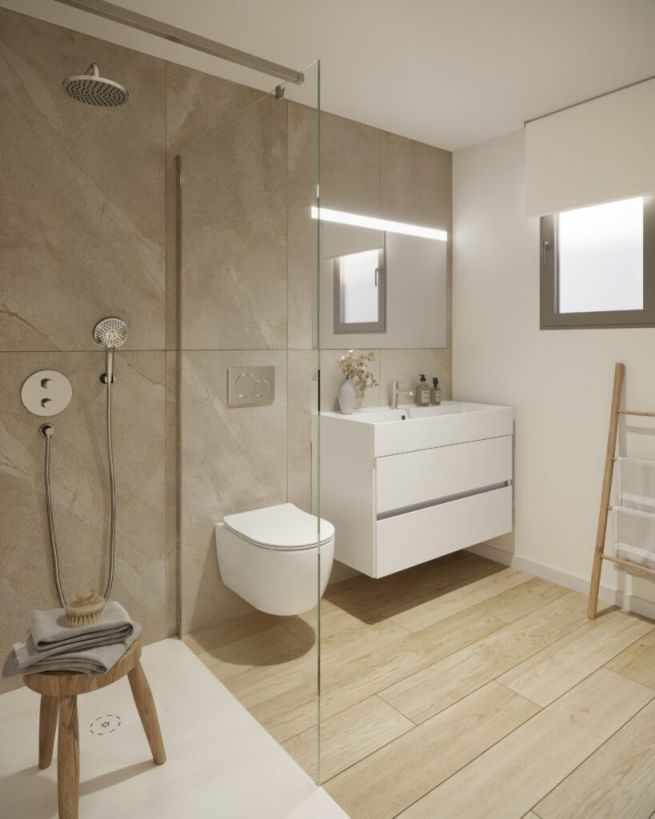 En-suite bathroom in 2-bedroom new-build apartment, San Pedro Pueblo