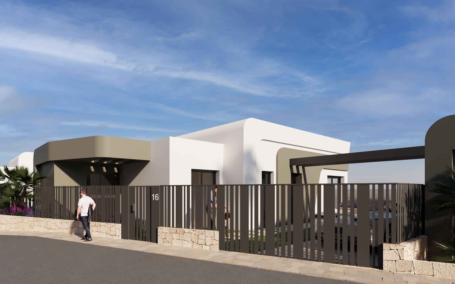 Exterior road approach to residential complex, Bonalba-Cotoveta, Mutxamel