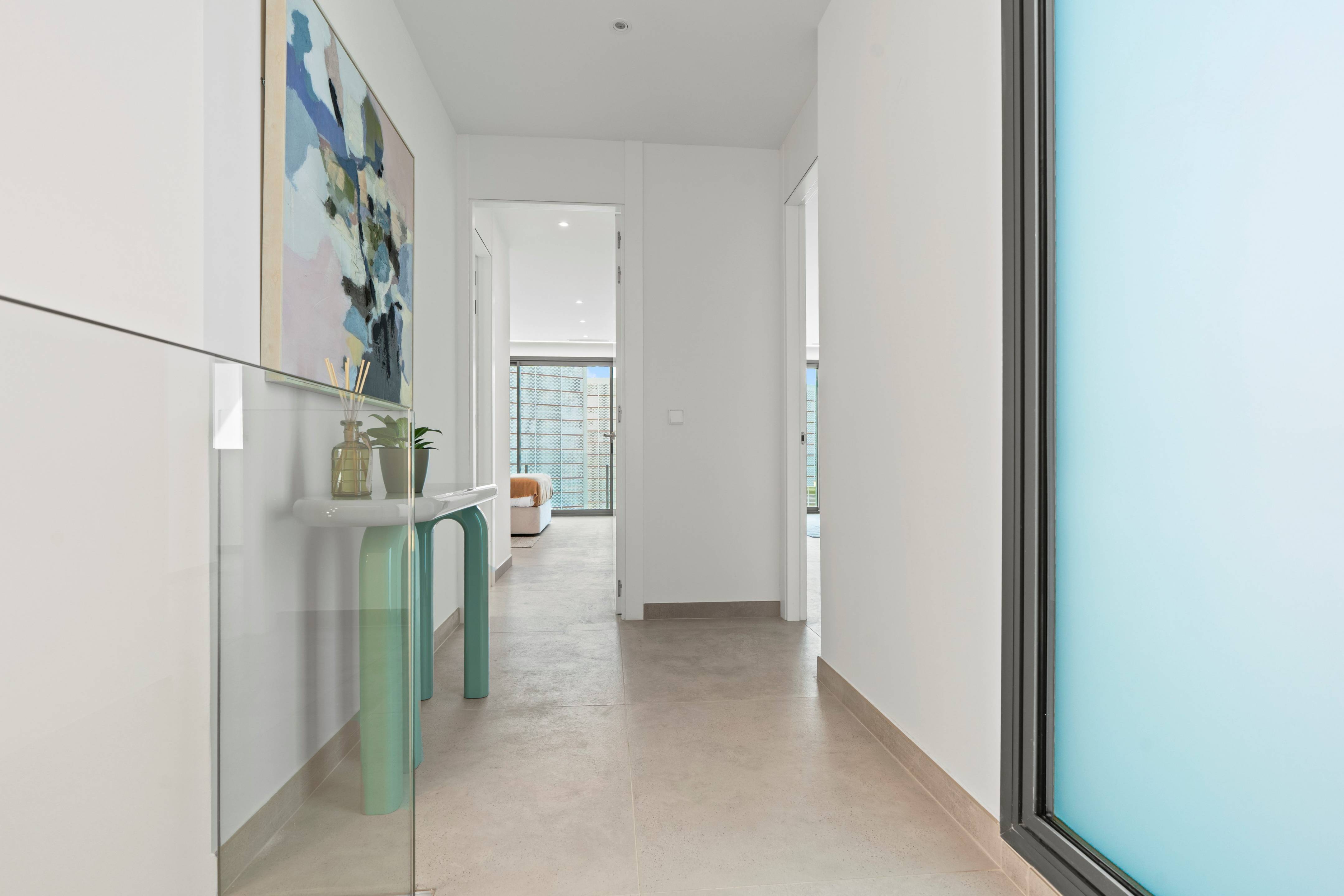 Master bathroom with double vanity unit, new-build villa, Rincón de Loix